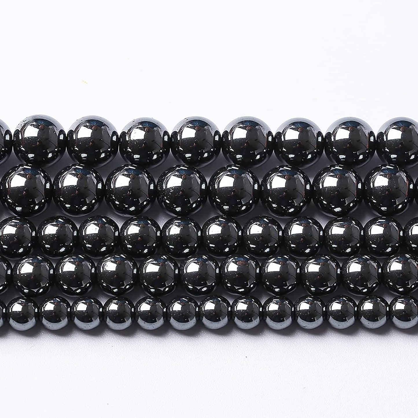 38pcs 10mm AAA Black Hematite Beads Natural Stone Gemstone Round Loose Beads for Jewelry Making DIY Bracelets Necklace Earrings
