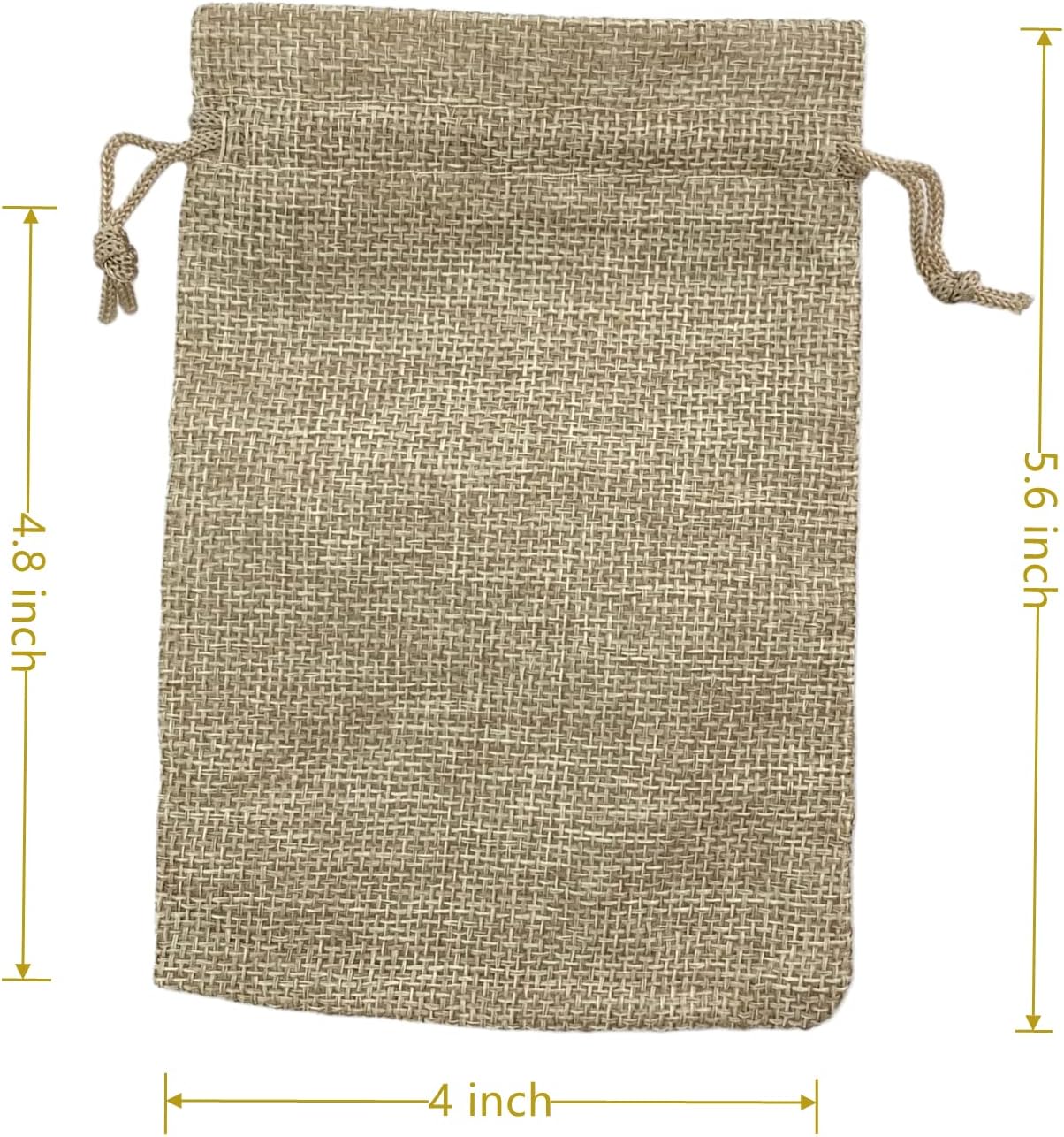 Palmhomee Pack of 25 Burlap Gift Bags with Drawstring Linen Jewelry Pouches Wedding Hessian Jute Bags for Birthday Jewelry and Treat Pouches Party Wedding Favors Gift Art and DIY Craft   (4x5.6 Inch, Burlap)