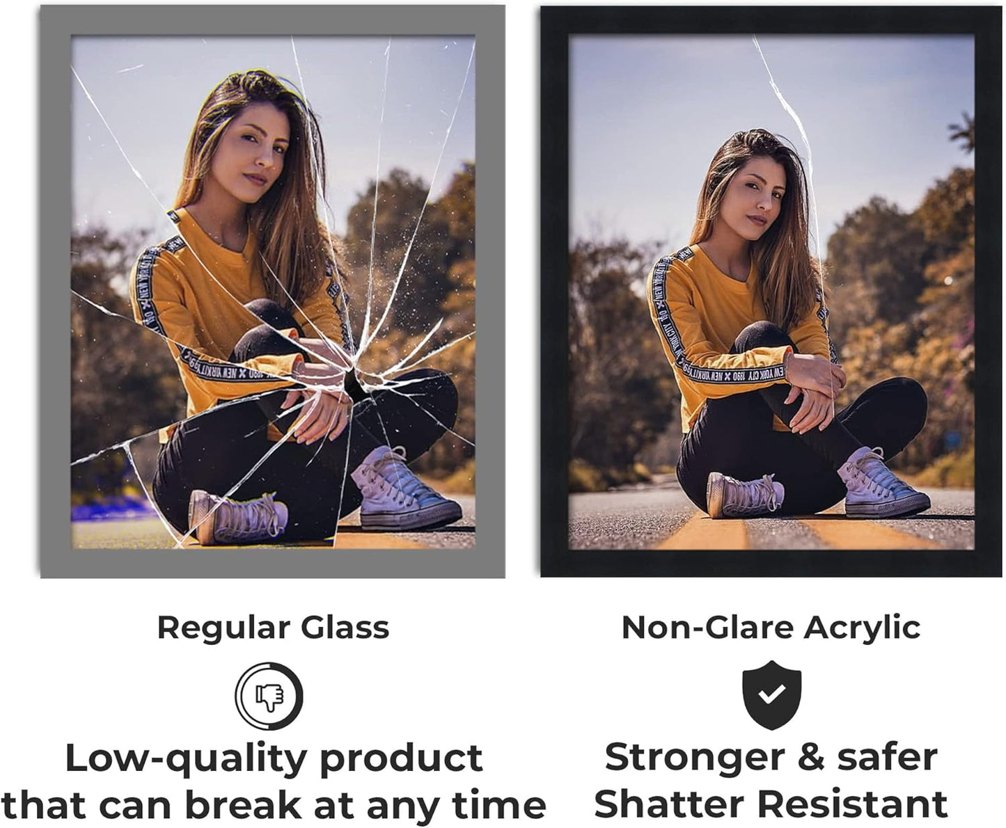 Non-Glare Acrylic Replacement for 5x12 Picture Frame, Replacement Plexiglass for 5x12 Photo Frame, UV-Resistant Non-Glare Acrylic Cover Sheet