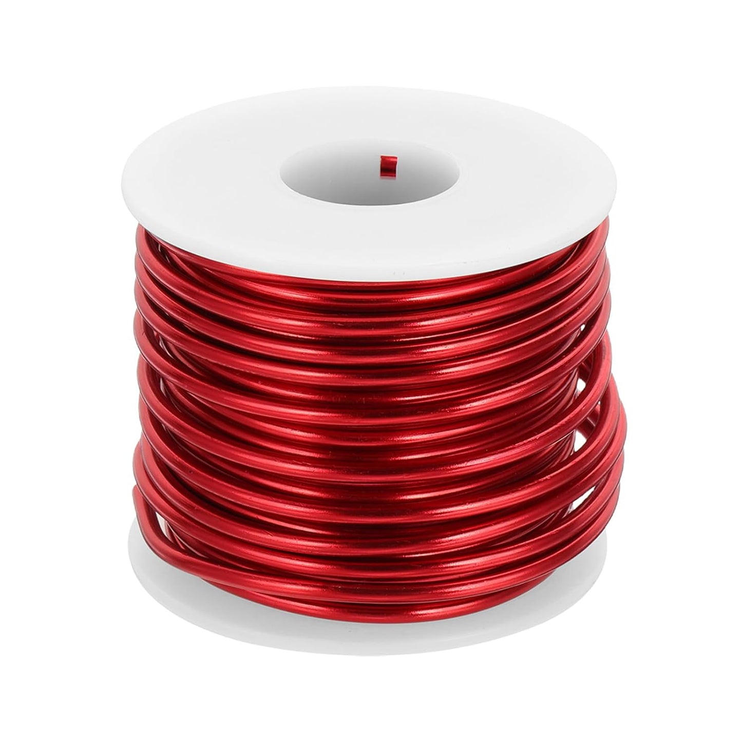MECCANIXITY 9 Gauge Anodized Aluminum Craft Wire Bendable Bonsai Training Wire 56 Feet 3mm for Sculpting Crafts Wreath Floral Beading Jewelry Making, Red