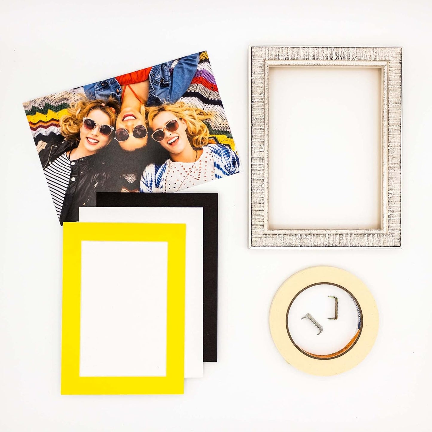 5x7 Mat for 8.5x11 Frame - Precut Mat Board Acid-Free Show Kit with Backing Board, and Clear Bags Yellow 5x7 Photo Matte Made to Fit a 8.5x11 Picture Frame Matboard for Framing, Pack of 25 Mats
