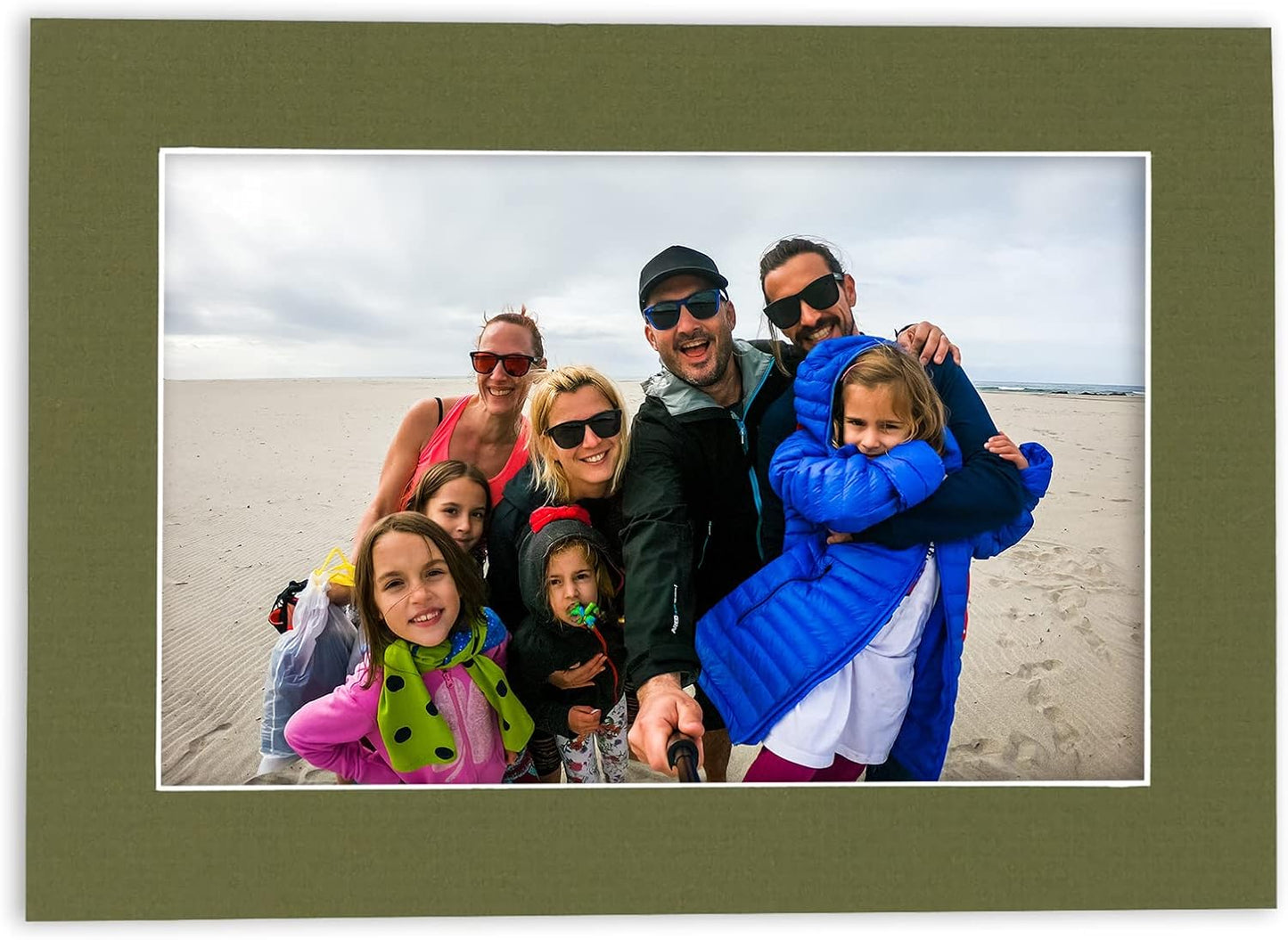 8x10 Mat for 6x8 Photo - Precut Dill Green Picture Matboard for Frames Measuring 8 x 10 Inches - Bevel Cut Matte to Display Art Measuring 6 x 8 Inches - Acid Free Pack of Ten MATS