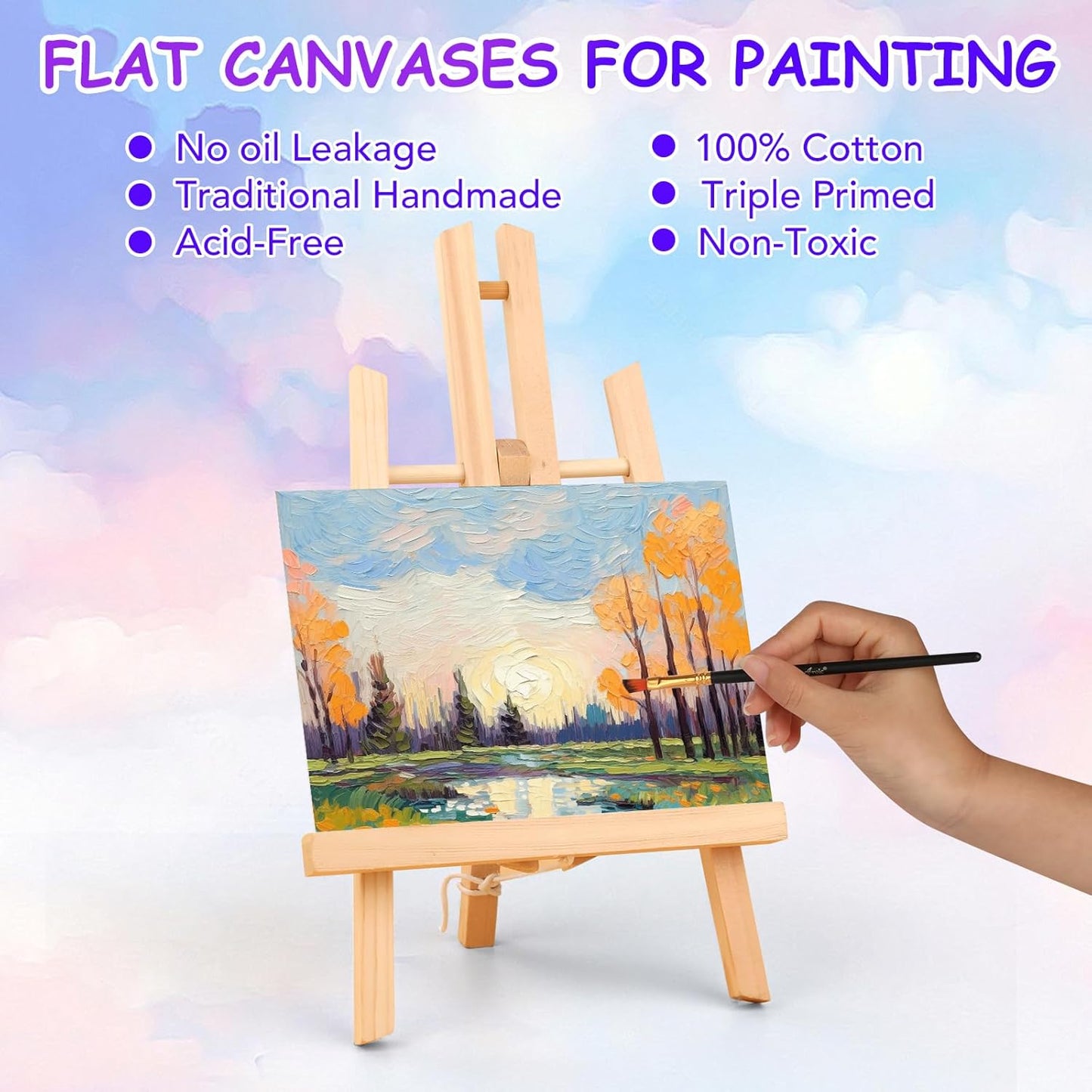 FUMILE Canvas Boards for Painting 5x7 Inch, 84 Pack Small Canvases Value Pack, Primed Acid-Free Blank Canvas Panels for Beginners & Artist, Painting Canvas for Classroom and Painting Parties., White