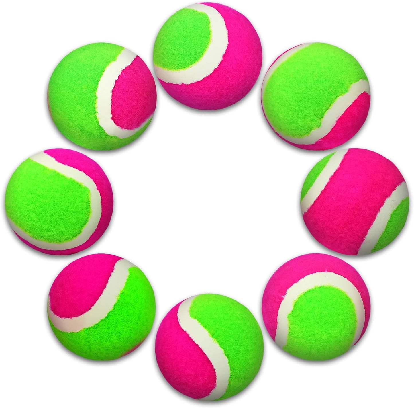 8-Pack Replacement Sticky Balls for Toss and Catch Game, 2.5 Inch Diameter, Hook and Loop Paddle Ball Refills, Outdoor Indoor Sport Toys for Kids, Family, Beach, Backyard Fun