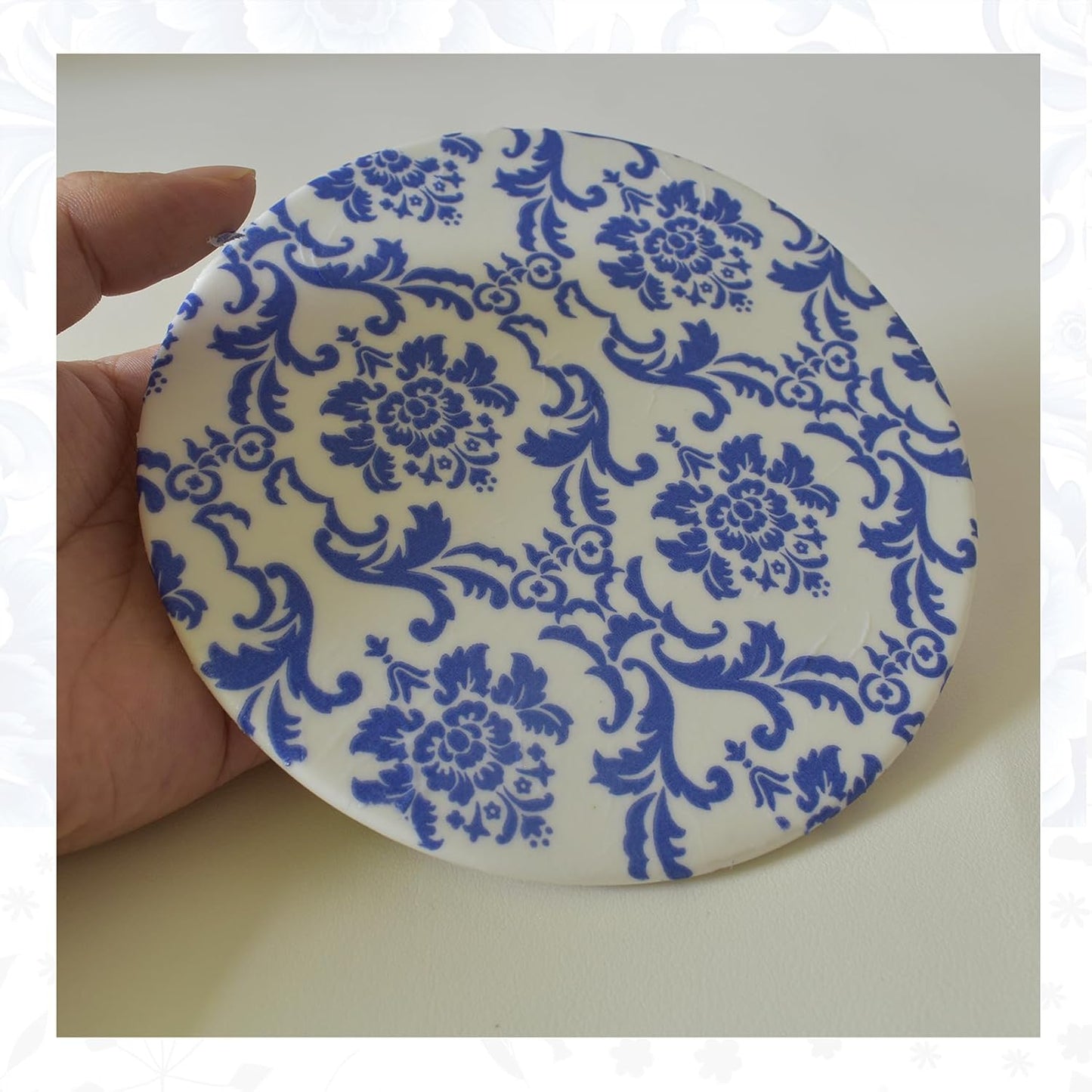 Decoupage Napkins Assorted Floral 27 Pack 9 Styles for DIY Crafting Birthday Party ， Decorative Decoupage Napkins Cocktail Paper ，Each Unfolded 13 Inch (Blue and White Floral)