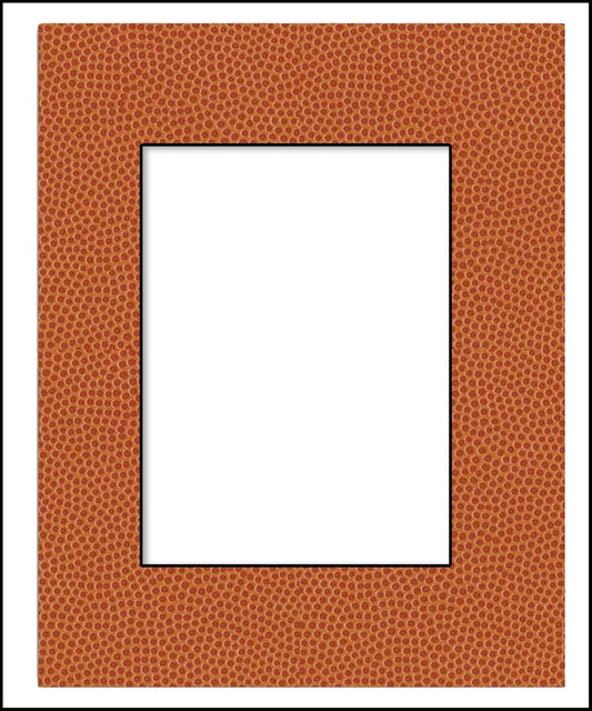Poster Palooza 8x10 Mat Bevel Cut for 6x8 Photos - Acid Free Basketball Texture Precut Matboard - For Pictures, Photos, Framing - 4-ply Thickness