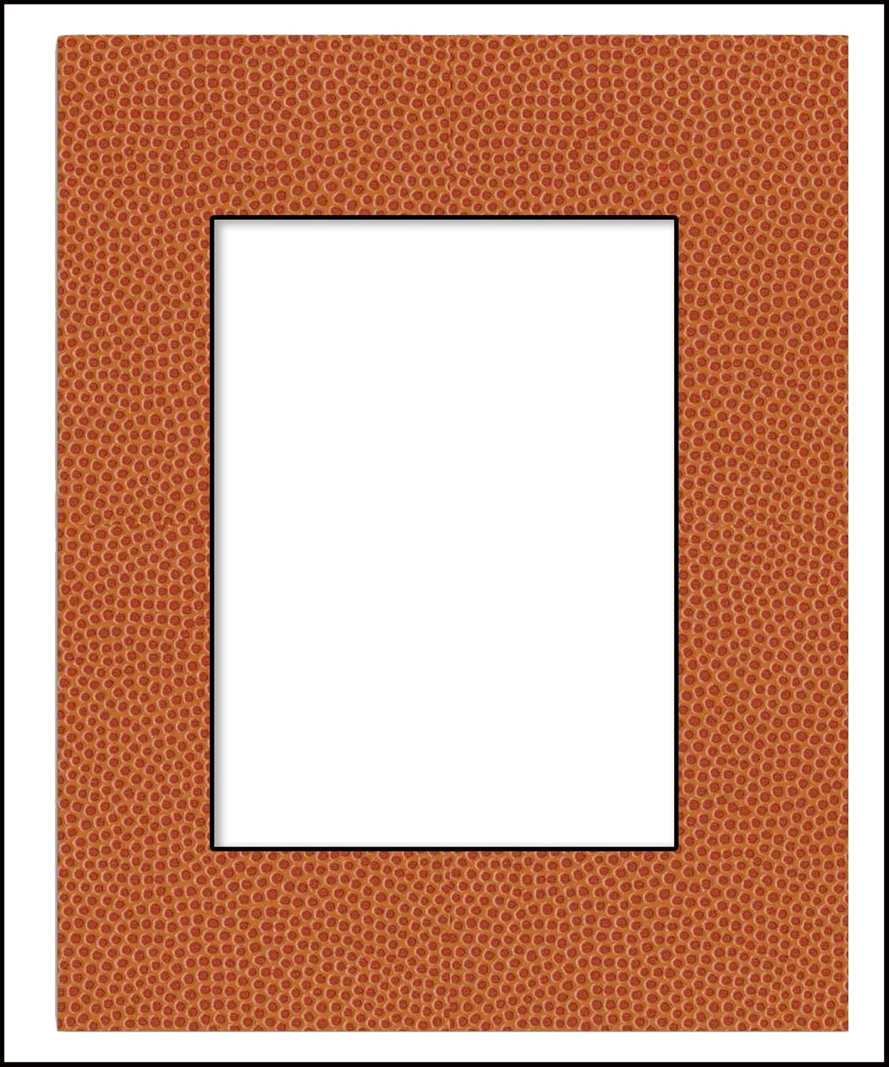 Pack of 25 Acid Free 11x14 Mats Bevel Cut for 8.5x11 Photos - Basketball Texture Precut Matboards For Pictures, Photos, Framing - 4-ply Thickness
