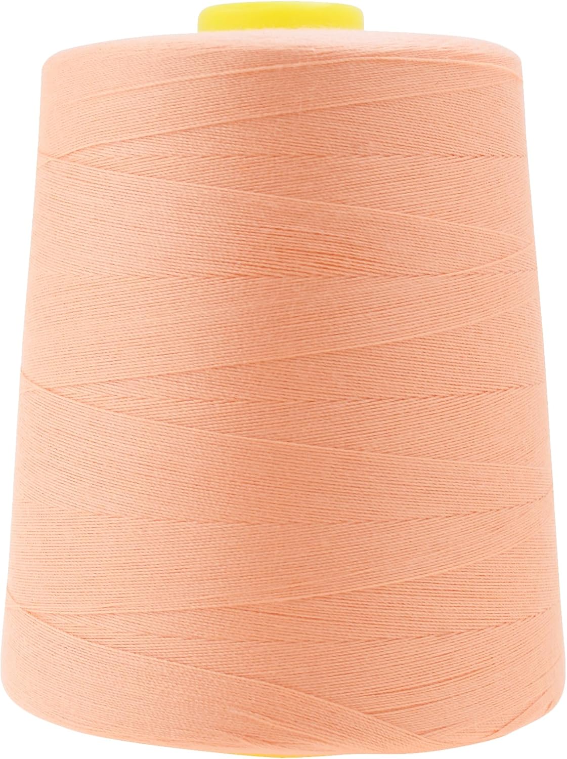Mandala Crafts 4 Pack of Serger Threads Cones Spools - 20S/2 24000 Yards Polyester Peach Threads for Sergers Machine and Overlock Quilting Sewing Machine
