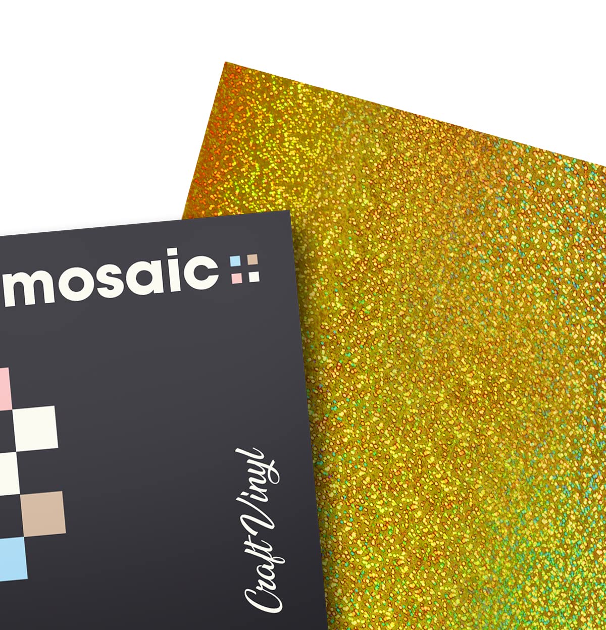VViViD Mosaic+ Crafting Vinyl (Gold Holographic Glitter, 1ft x 5ft)