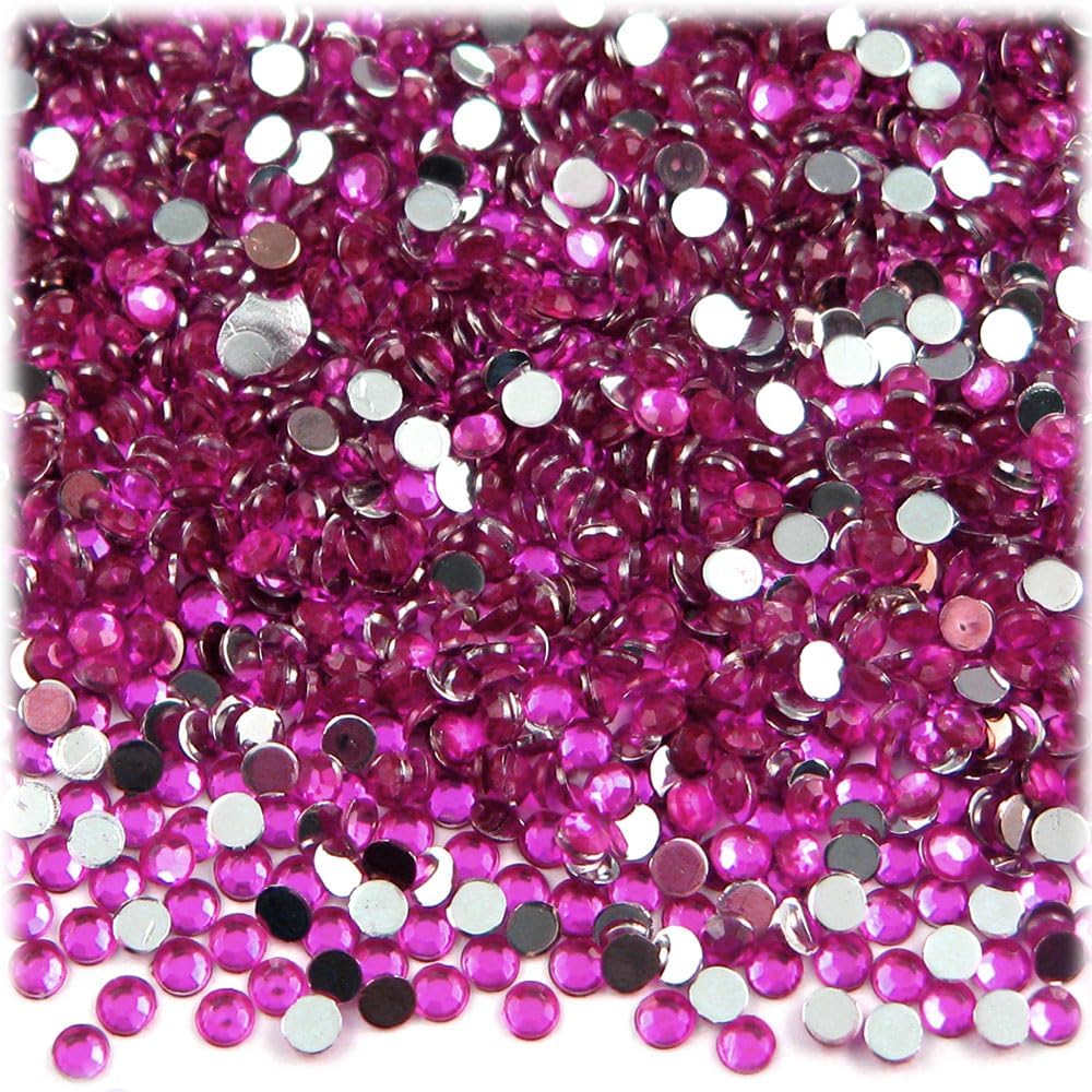 The Crafts Outlet 1,440pc Rhinestones Round 3mm (10ss) Flatback Light Blue LBL