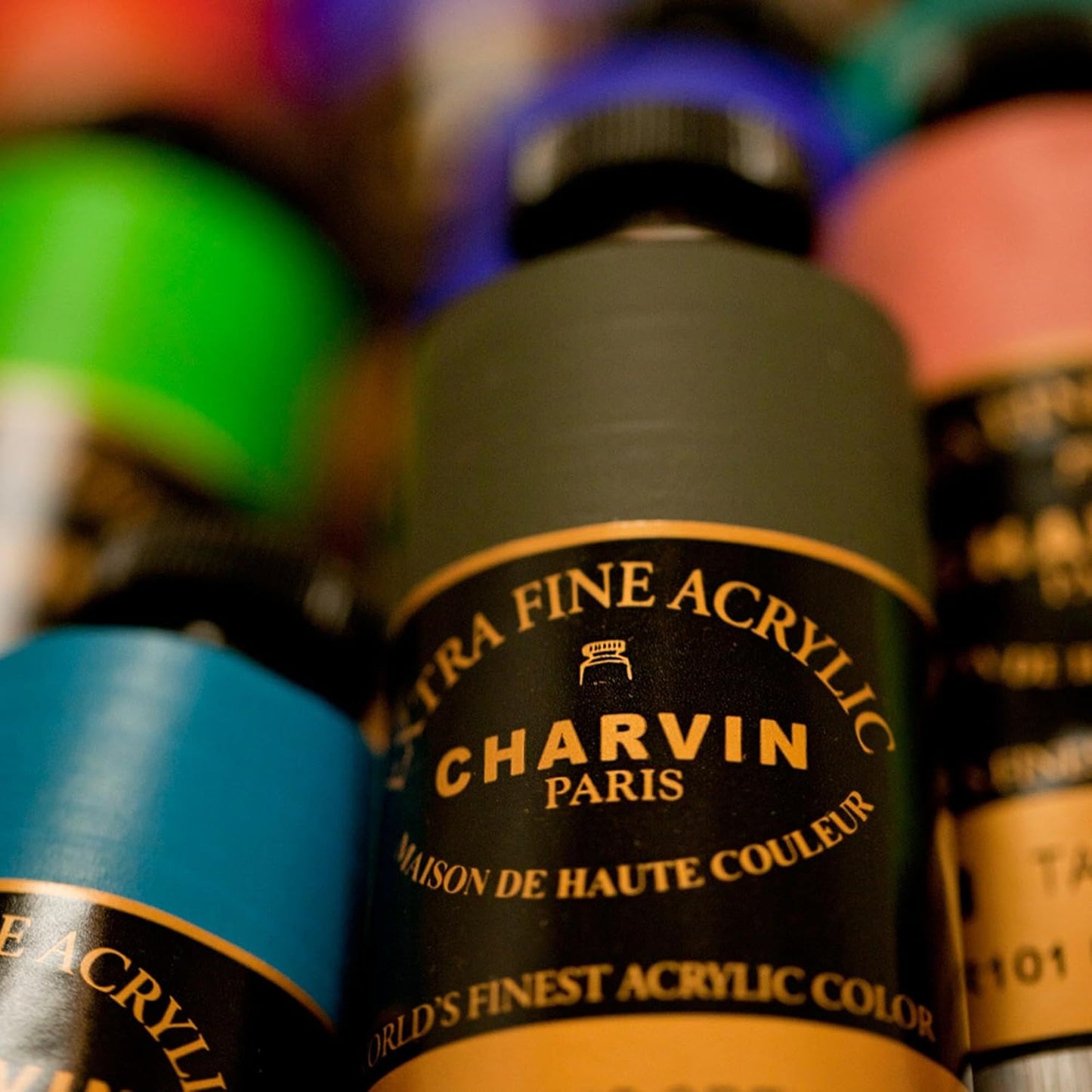 Charvin Extra Fine Professional Acrylic Paint - Khaki, 150ml Tube, Triple-Milled, Lightfast Pigments, Open Stock Artist Acrylic Paints in Nature-Inspired Hues