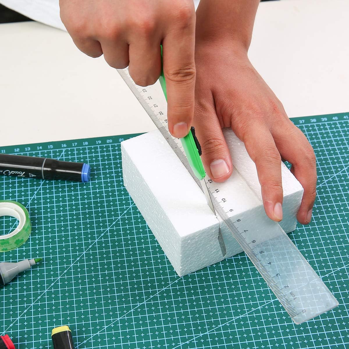 Crafare 4X4X2 Inch Craft Foam Blocks 24 Pack Polystyrene Brick for Arts and Crafts, School Projects Sculptures, Floral Arrangements, Modeling, Holiday Centerpieces