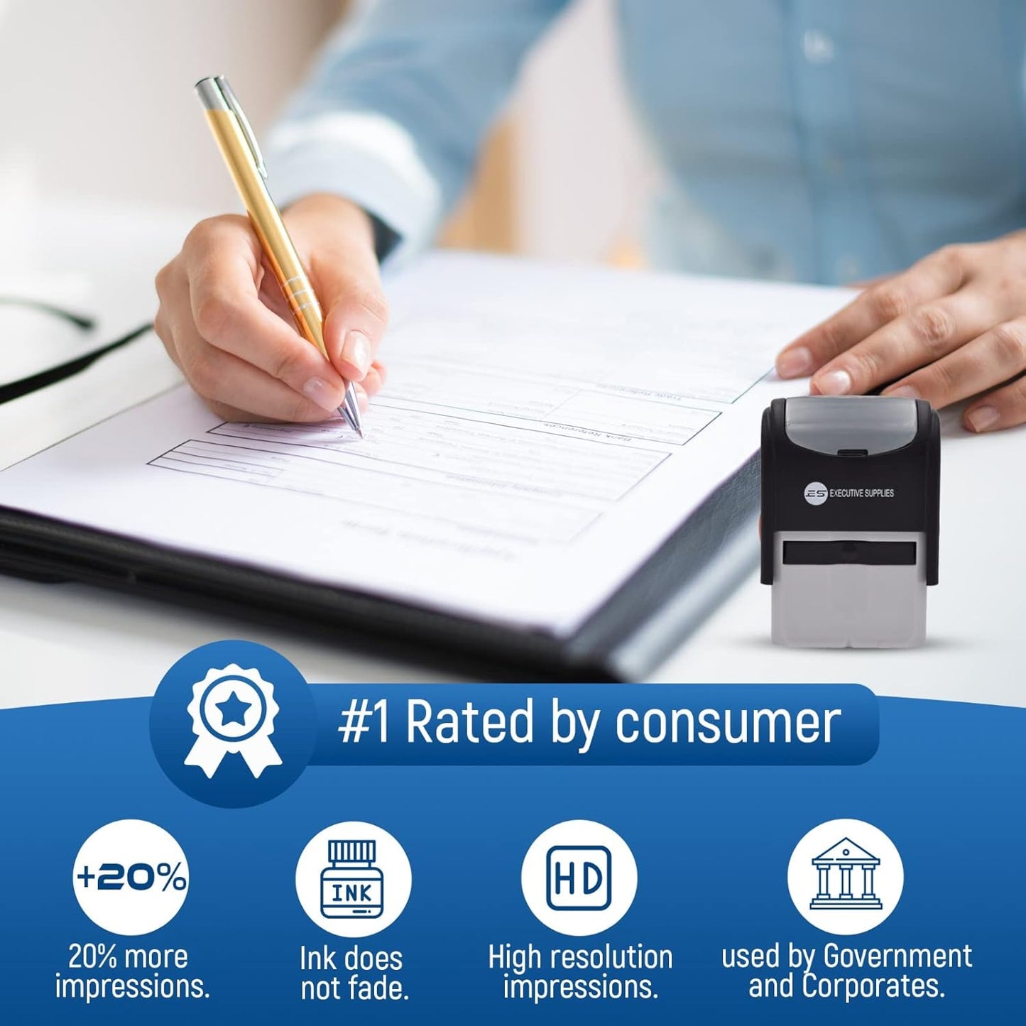 Return to Sender Stamp, Wrong Address Return to Sender Rubber Stamp, self Inking Rubber Stamp -Red Ink-with More Impressions, Designed with Advanced Technology by Executive Supplies