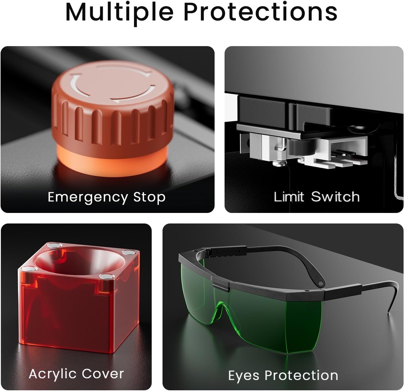 LONGER Ray5 mini Laser Engraver, 32-Bit High-Speed 12000mm/min, 0.04mm Compressed Spot, WiFi APP Control, 130×140mm Engraving Area, Eye Protection, for Wood, Acrylic, Paper (3.5W)