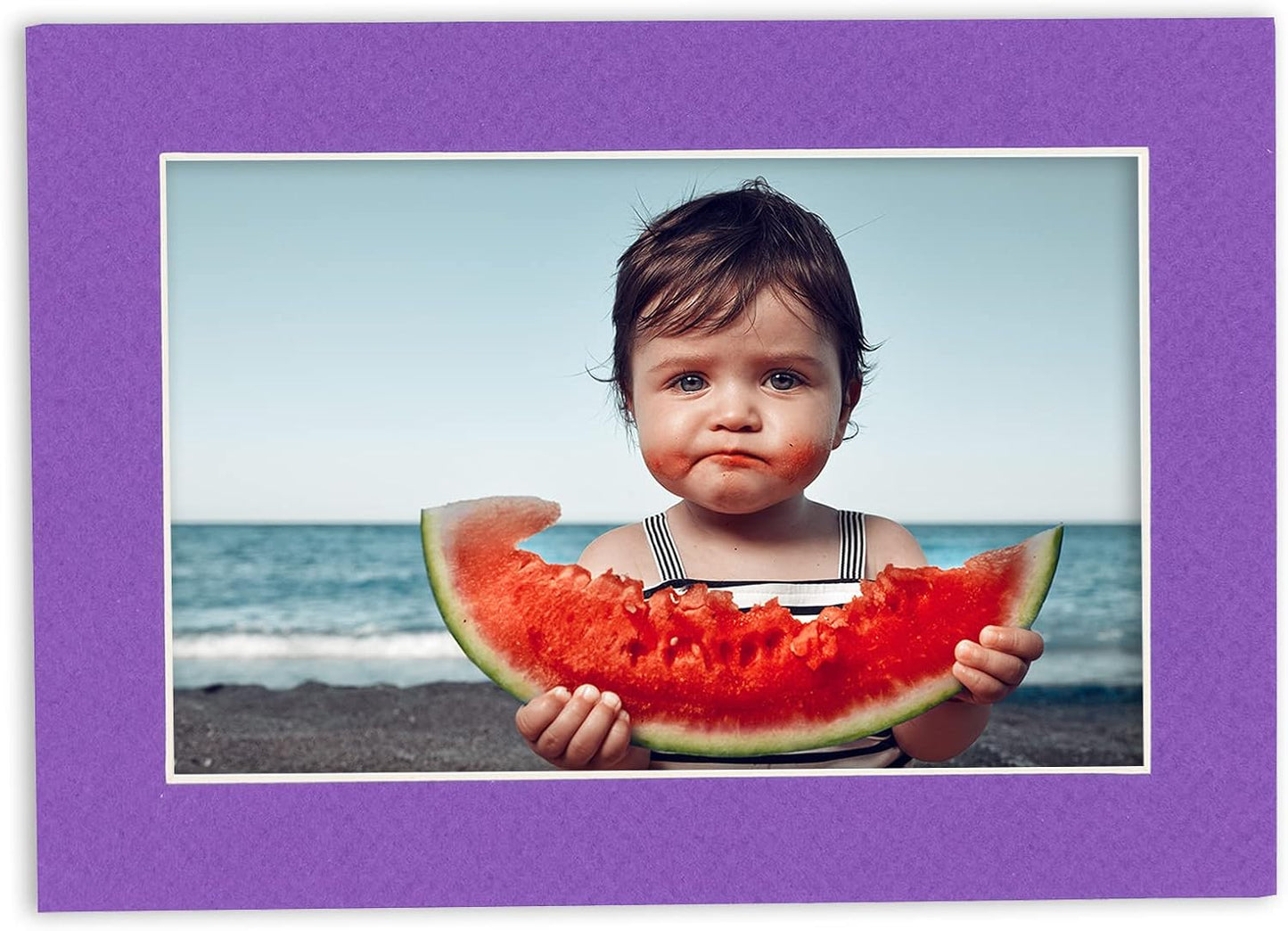 11x14 Mat for 8.5x11 Photo - Precut Purple Picture Matboard for Frames Measuring 11 x 14 Inches - Bevel Cut Matte to Display Art Measuring 8.5 x 11 Inches - Acid Free Pack of 25 MATS