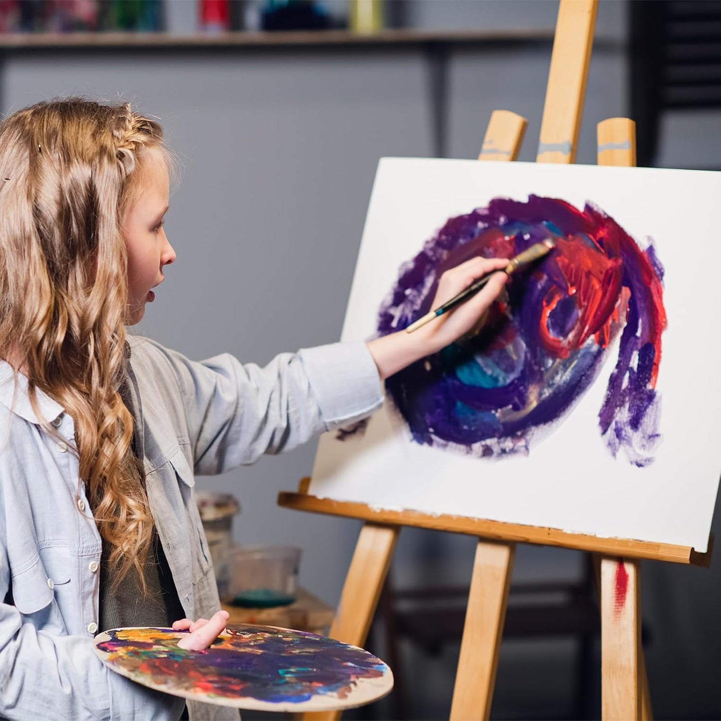 FUMILE Canvas Boards for Painting 8x10, 46 Pack Canvases Primed Acid Free Blank Canvas Panels for Classroom and Parties