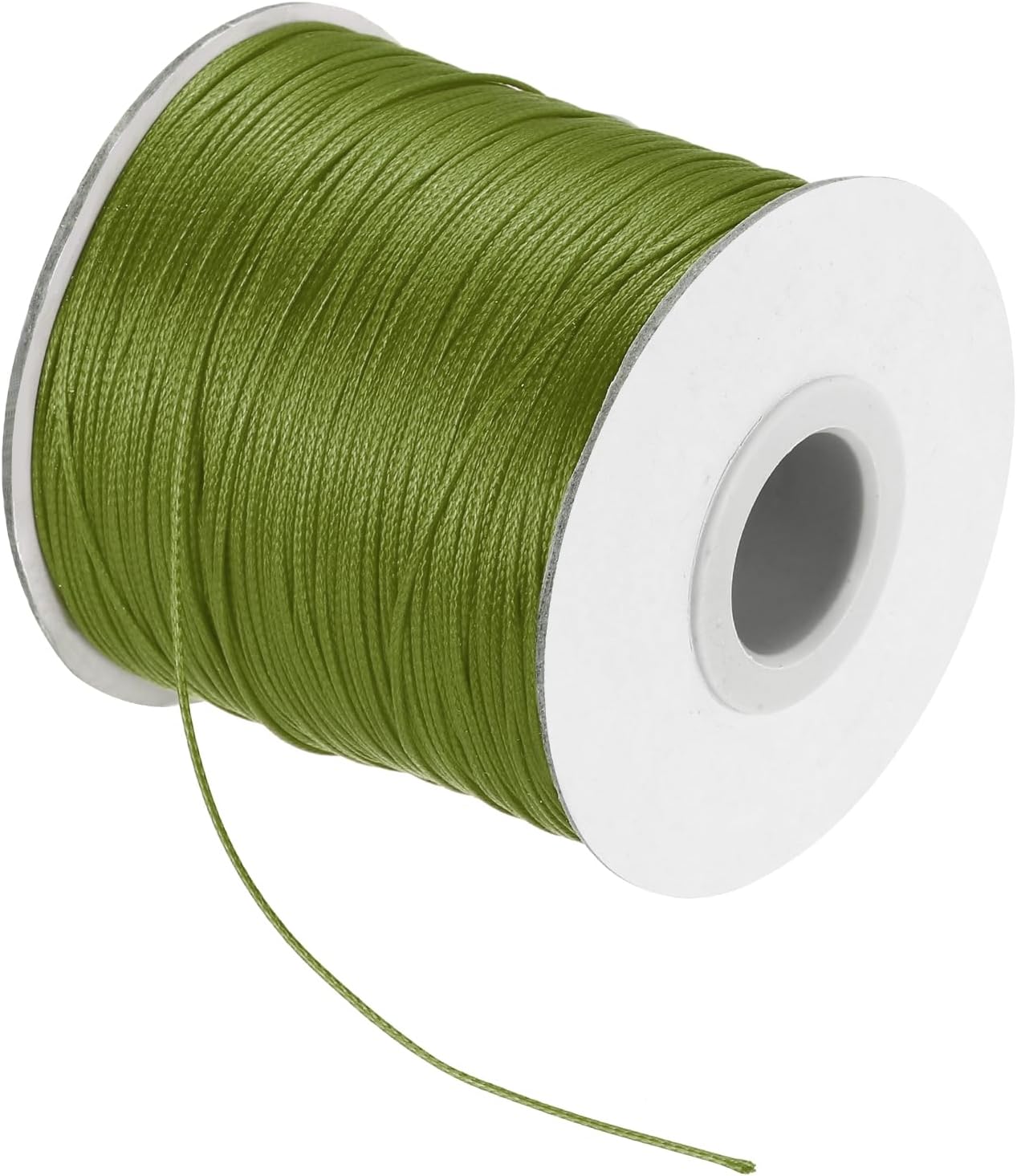 MECCANIXITY Waxed Cord 0.5mm Waxed Polyester Cord 175 Yard Wax String for Bracelet Making, Necklaces, Beading, Jewelry Making and DIY Crafts(Army Green)
