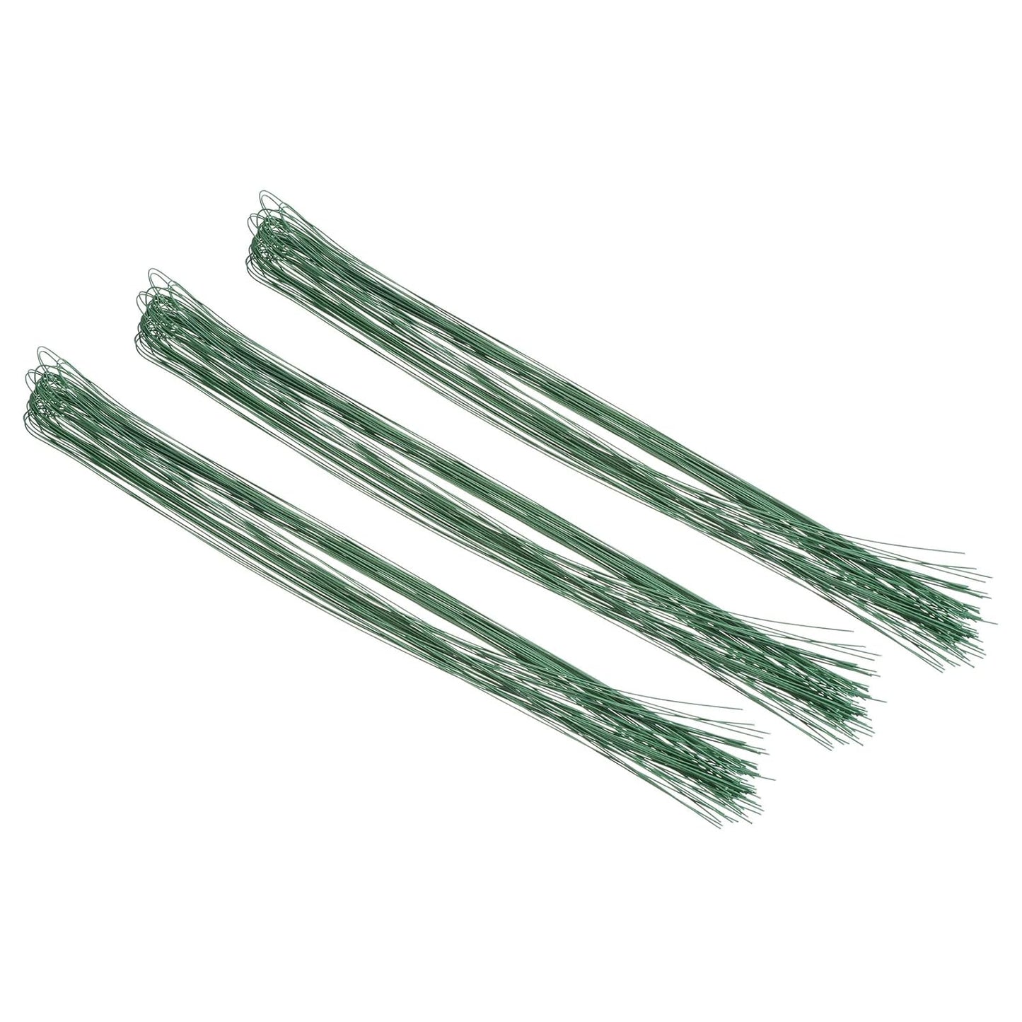PATIKIL 32 Inch 24 Gauge Floral Stem Wire, 3 Pack/120 Pieces Bouquet Stem Paper Wrapped for DIY Crafts Flower Arrangements, Green