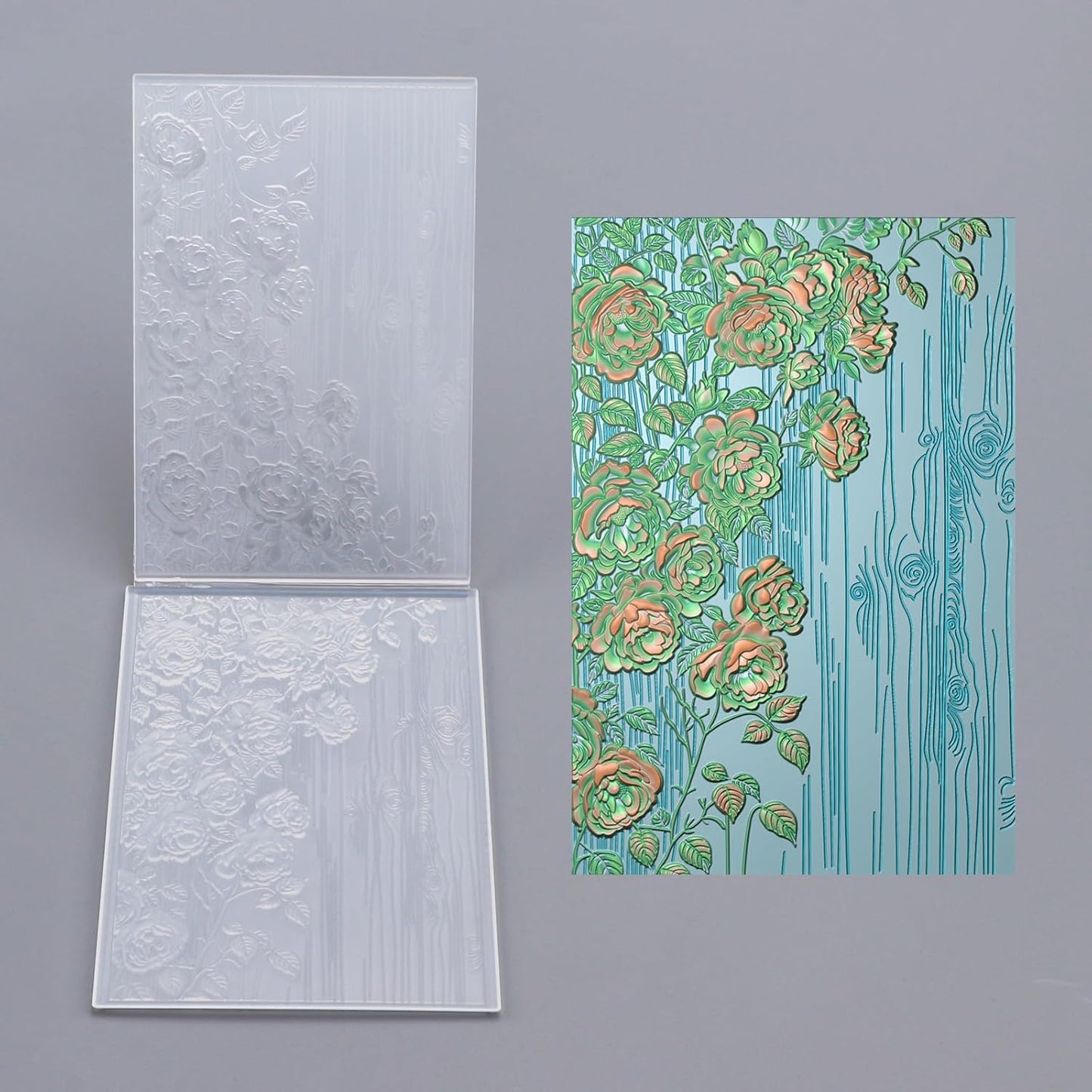 BAOFALI 3D Embossing Folder for Card Making,Beautiful Flower Plastic Texture Fades Embossing Folder Template for Scrapbooking Cardstock Album DIY Decoration Paper Crafting 6.3x4.5inch