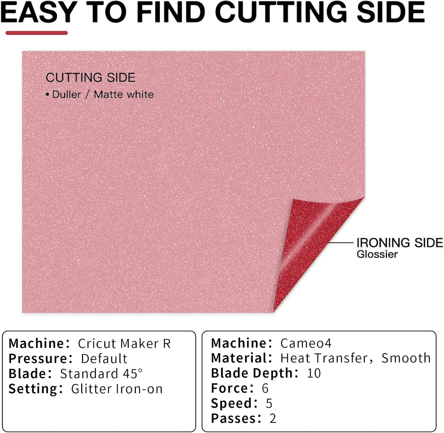 HTVRONT Red Glitter HTV Heat Transfer Vinyl Bundle: 13 Pack 12" x 10" Iron on Vinyl for T-Shirt, Red Glitter Heat Transfer Vinyl for Compatible with Cricut Cutting Machine or Heat Press Machine