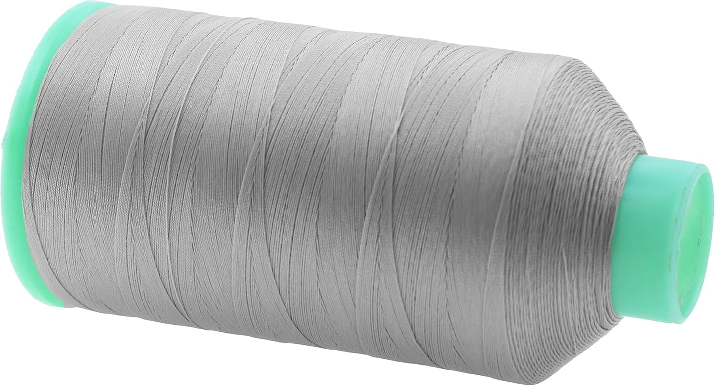 Mandala Crafts Bonded Nylon Thread Gray Heavy Duty Sewing Threads - 2843 YDs Size 46 210D T45 Tex 45 Thread for Leather Jeans Weaving Outdoor Marine Upholstery Threads