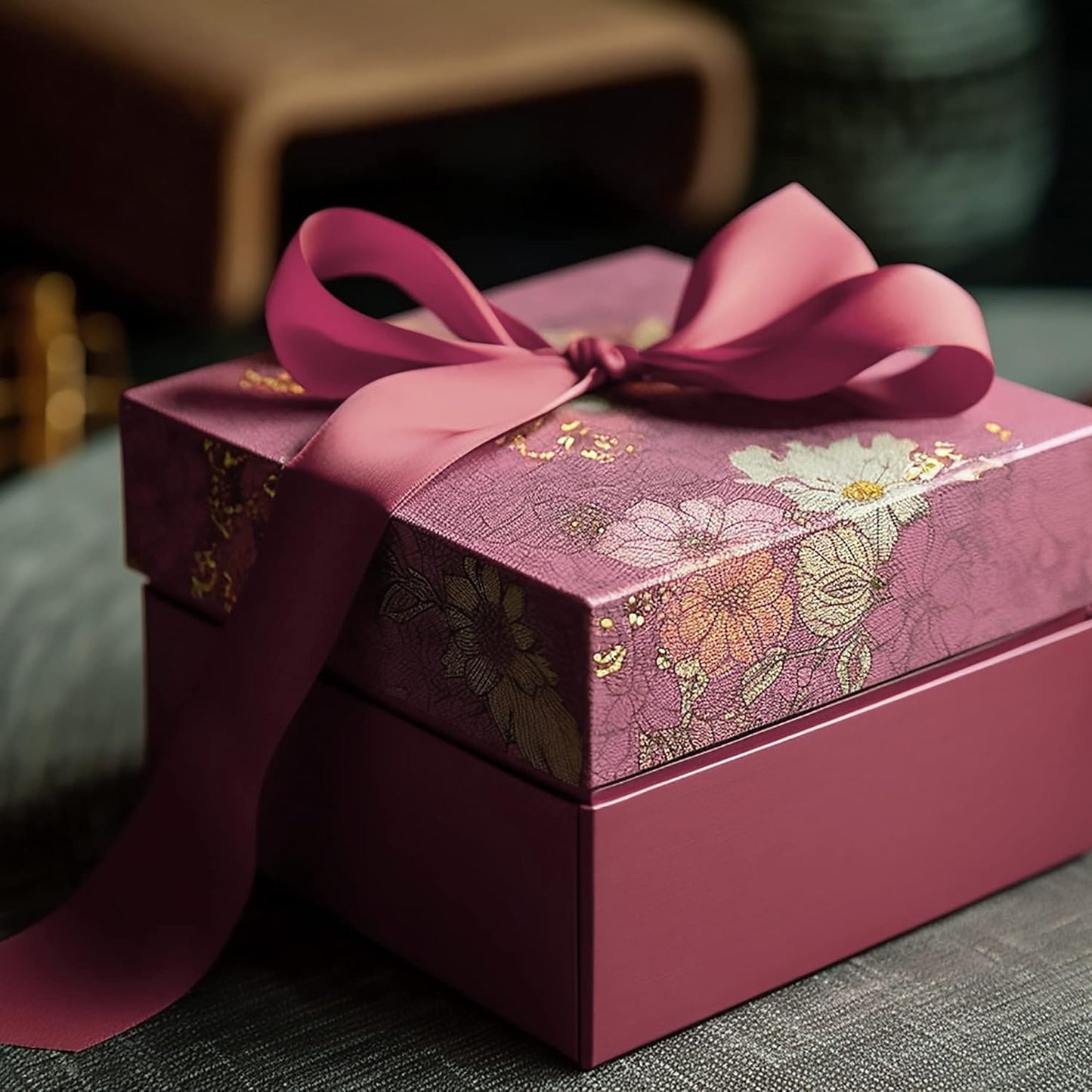 LIUYAXI Burgundy Stain Ribbon, 1-1/2" X Continuous 50 Yards, Double Faced Fabric Ribbon Perfect for Gift Wrapping Wedding Birthday Party Chair Sash Christmas Hair Floral Craft Sewing