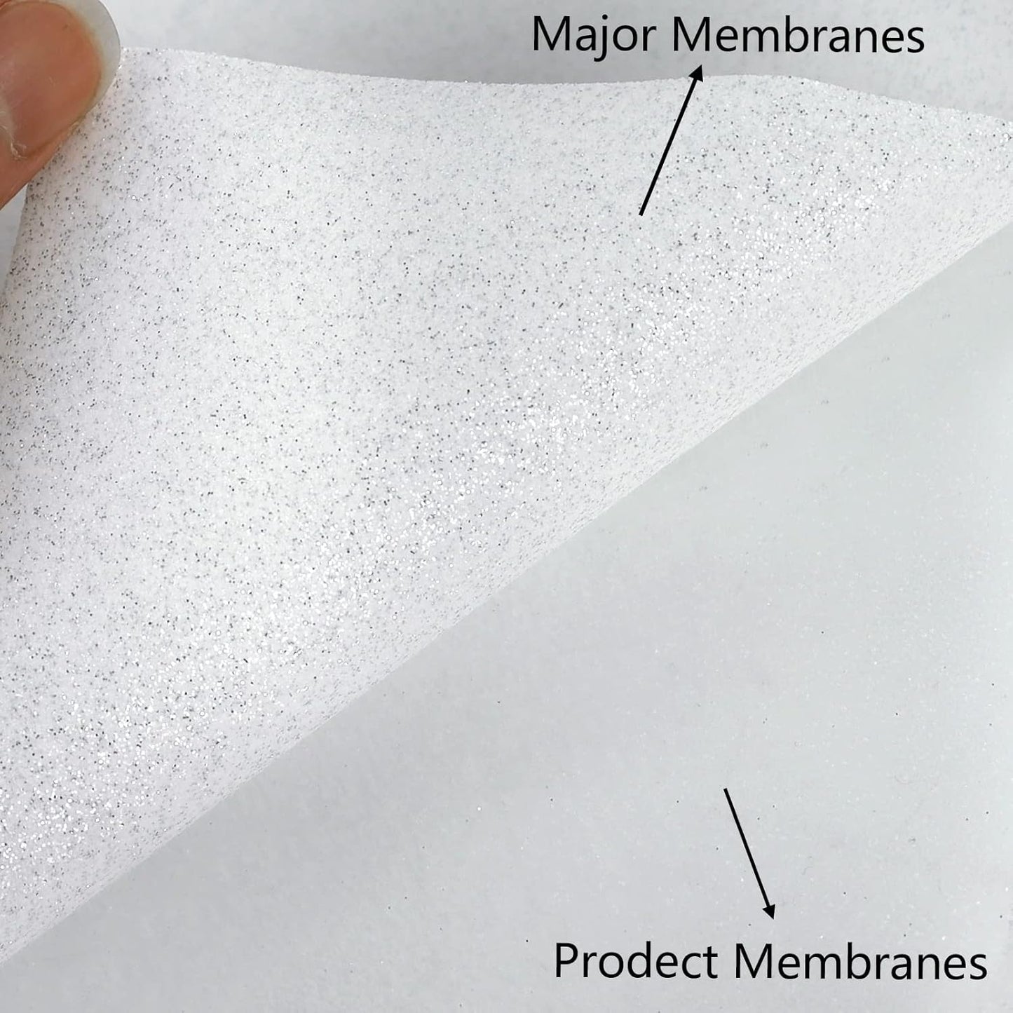 FUNKAKA Glitter White HTV Heat Transfer Vinyl Rolls, 12" x 25ft PU Iron on Vinyl for T-Shirt White Glitter HTV Vinyl for All Cutter Machines Easy to Cut & Weed for Heat Vinyl Design