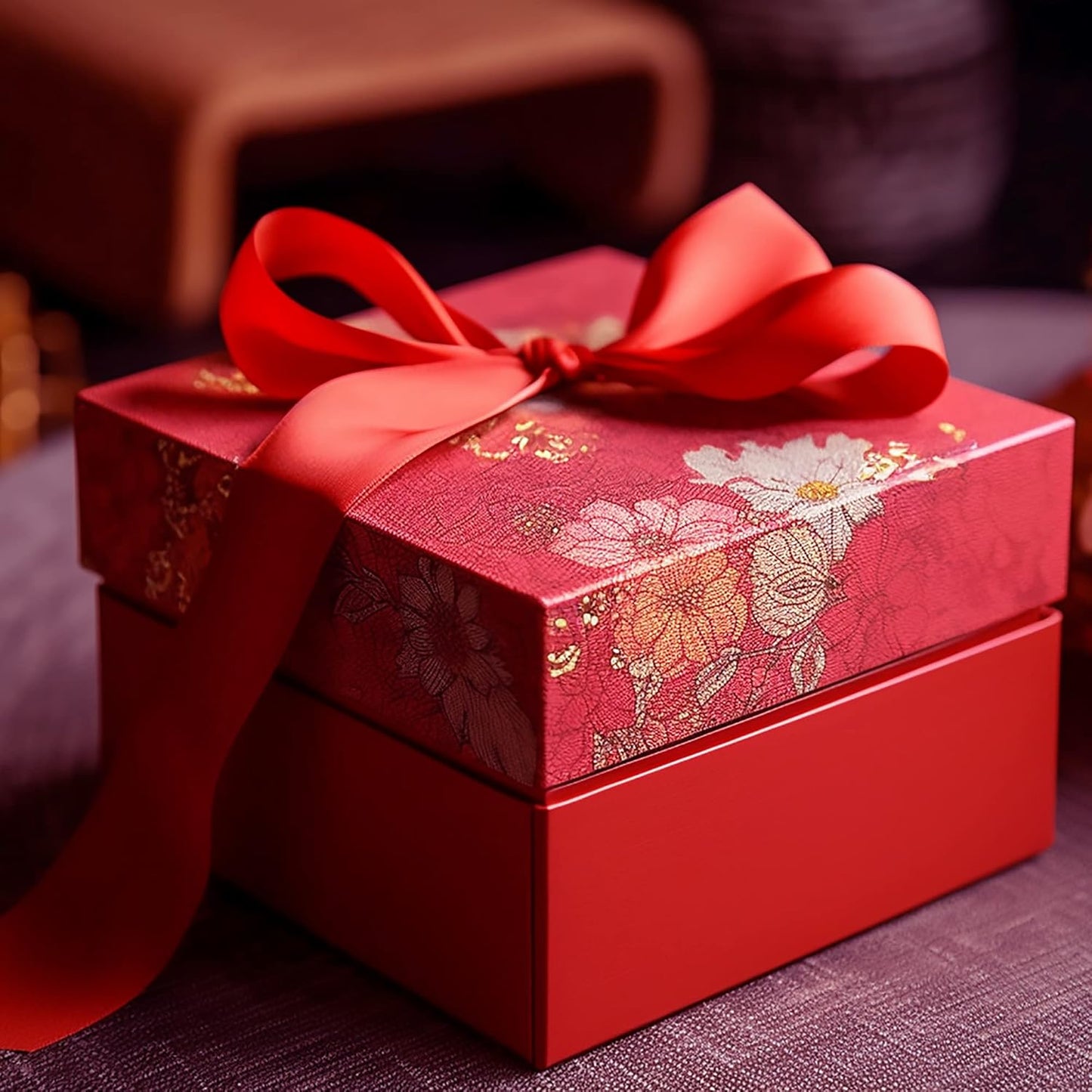 LIUYAXI Hot Red Double Faced Satin Ribbon, 1-1/2" X Continuous 25 Yards, Ribbons Perfect for Gift Wrapping Wedding Bouquet Decor DIY Craft Bow Making & Other Projects