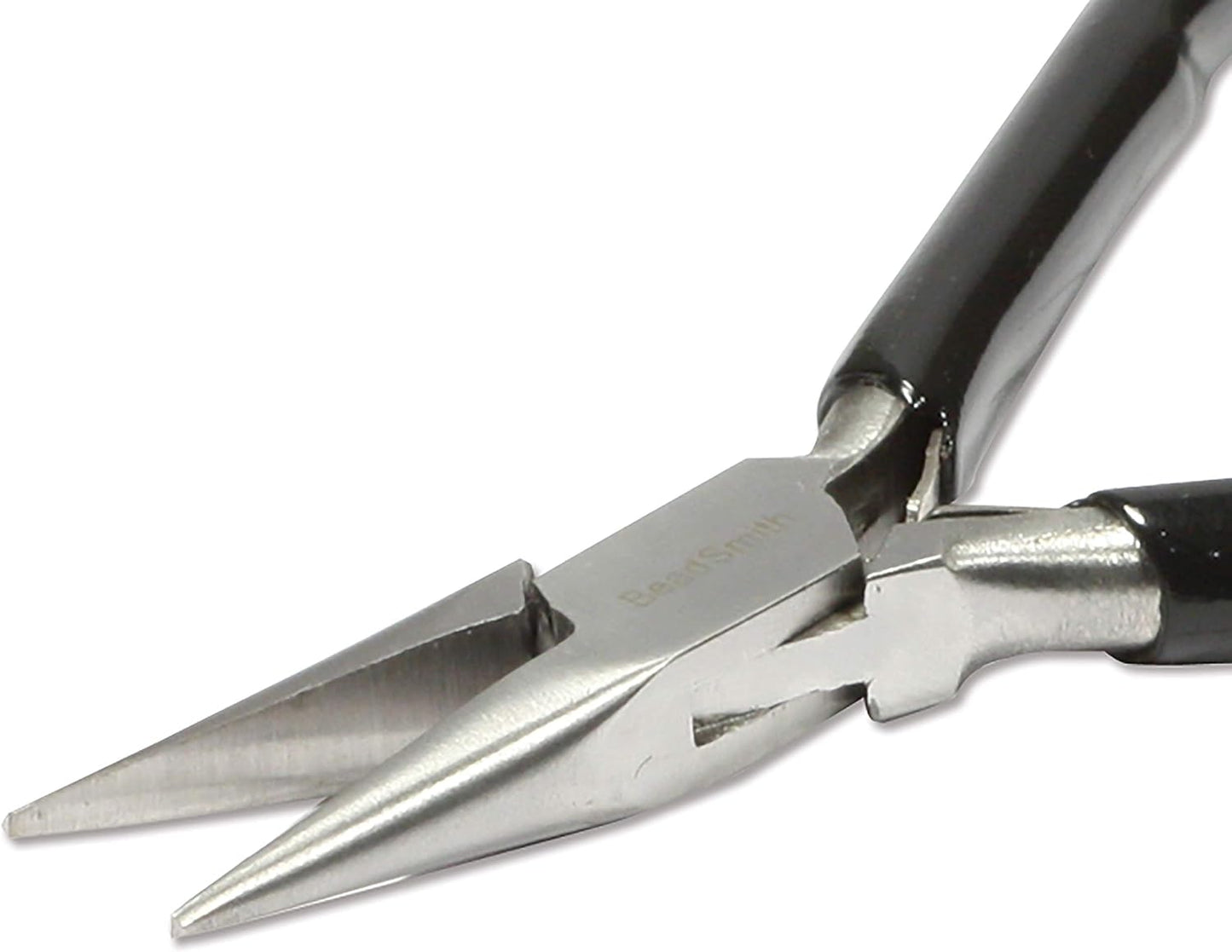 The Beadsmith Chain Nose Pliers – Extra Fine Tips – 4.5 inches (114mm) – PVC Grip Handle with Double Leaf Springs – Jewelry Making Tool for Creating Bracelets, Earrings and Necklaces