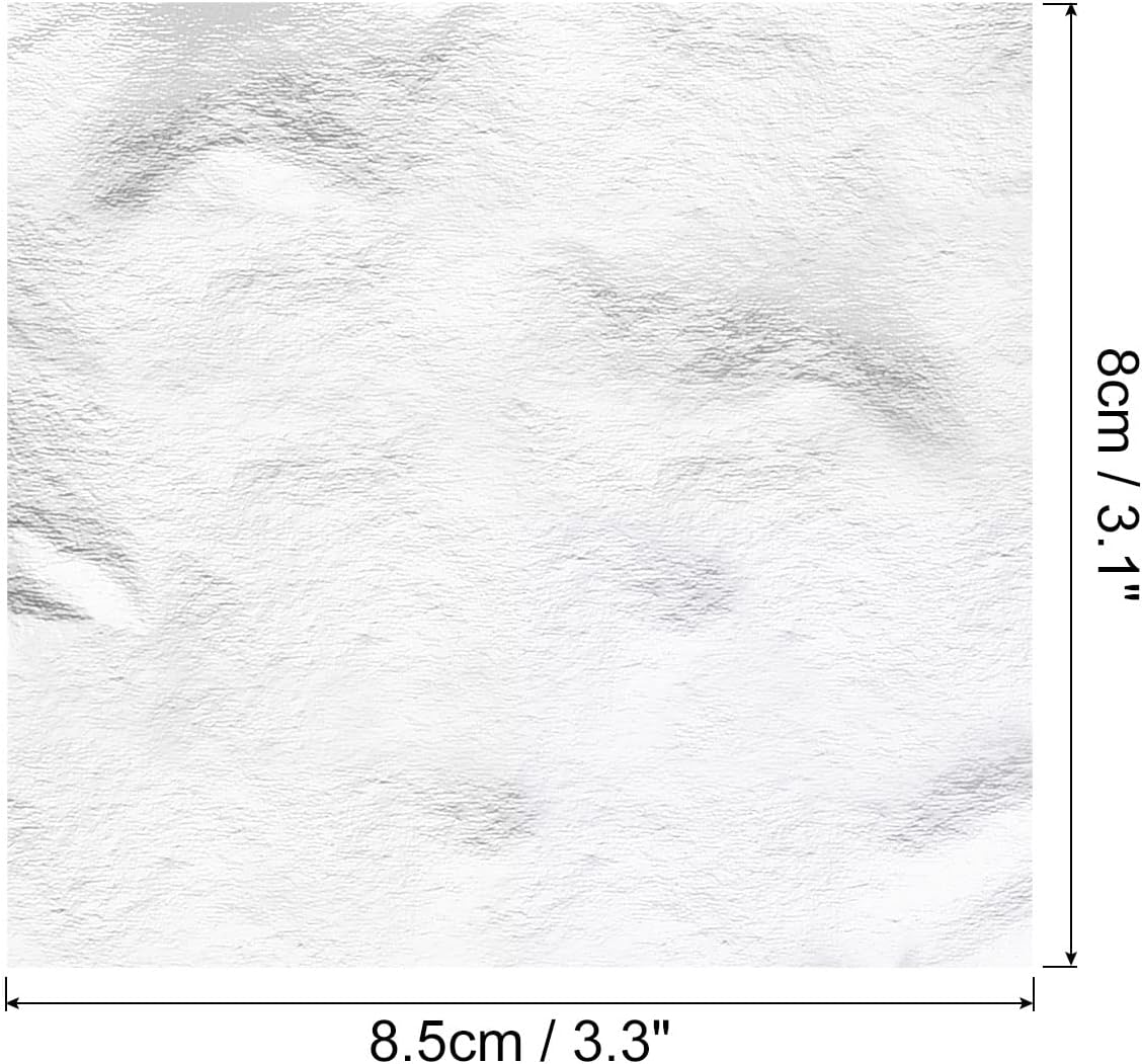 MECCANIXITY Gold Leaf Foil Sheet, Bright Silver Leaf Papers, 3.3 x 3.1inch for Art Decoration, Sculptures, Painting, Pack of 100