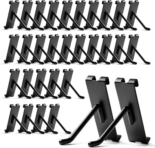 Gridwall Hooks 4 Inch, 60 Pack Metal Display Hooks for Grid Wall, Hanging Hooks for Grid Wall Panels, Black Grid Wall Accessory for Clothes, Home Setup, Retail Display- Gridwall Peg Hooks