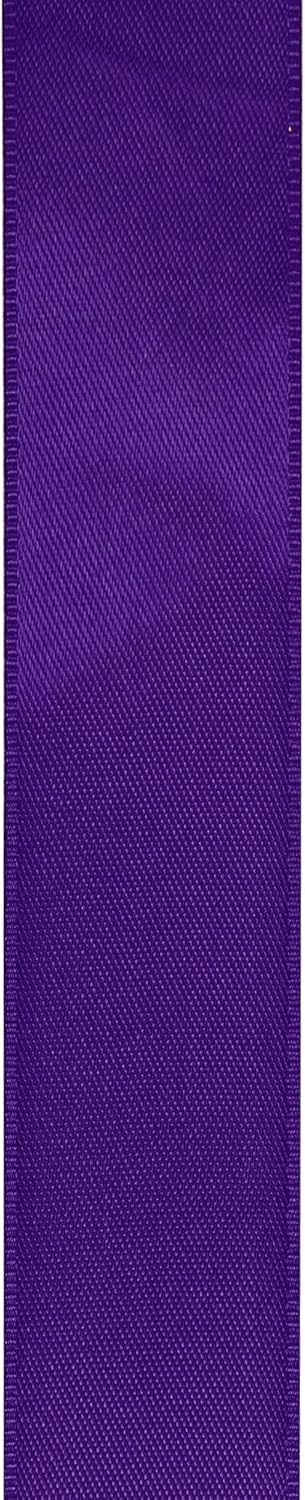 LIUYAXI Purple Double Faced Satin Ribbon, 3/8" X Continuous 100 Yards, Ribbons Perfect for Gift Wrapping Bows Bouquet Wedding Decor DIY Craft and More
