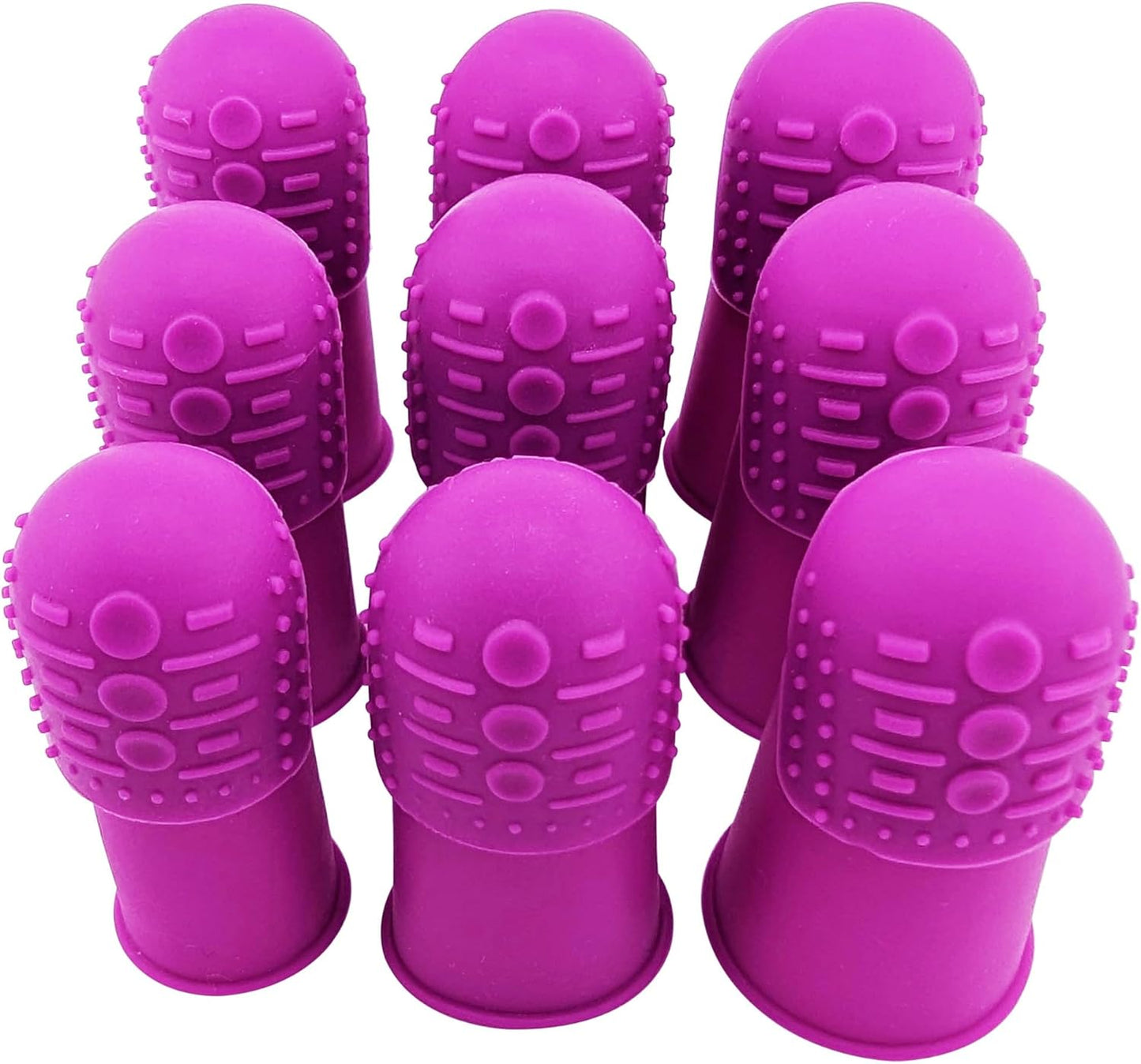 Comfortable Soft Flexible Thimbles | THIK-Grip Thimble | Small (3) - Medium (3) - Large (3) | Magnetic Sewing Needle Holding Wristband (1)