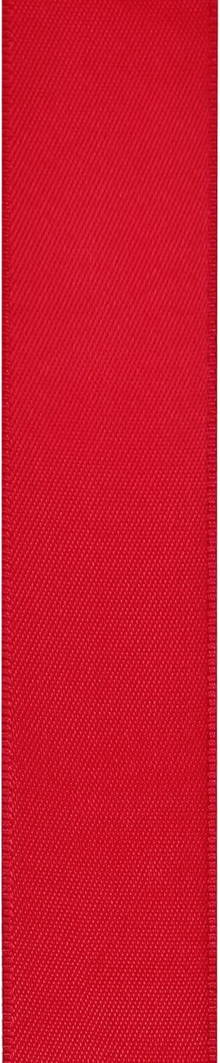 LIUYAXI Hot Red Double Faced Satin Ribbon, 1/4" X Continuous 50 Yards, Thin Ribbons Perfect for Gift Wrapping Wedding Invitation Card Hair Bows Tag Floral Arrangement DIY Craft