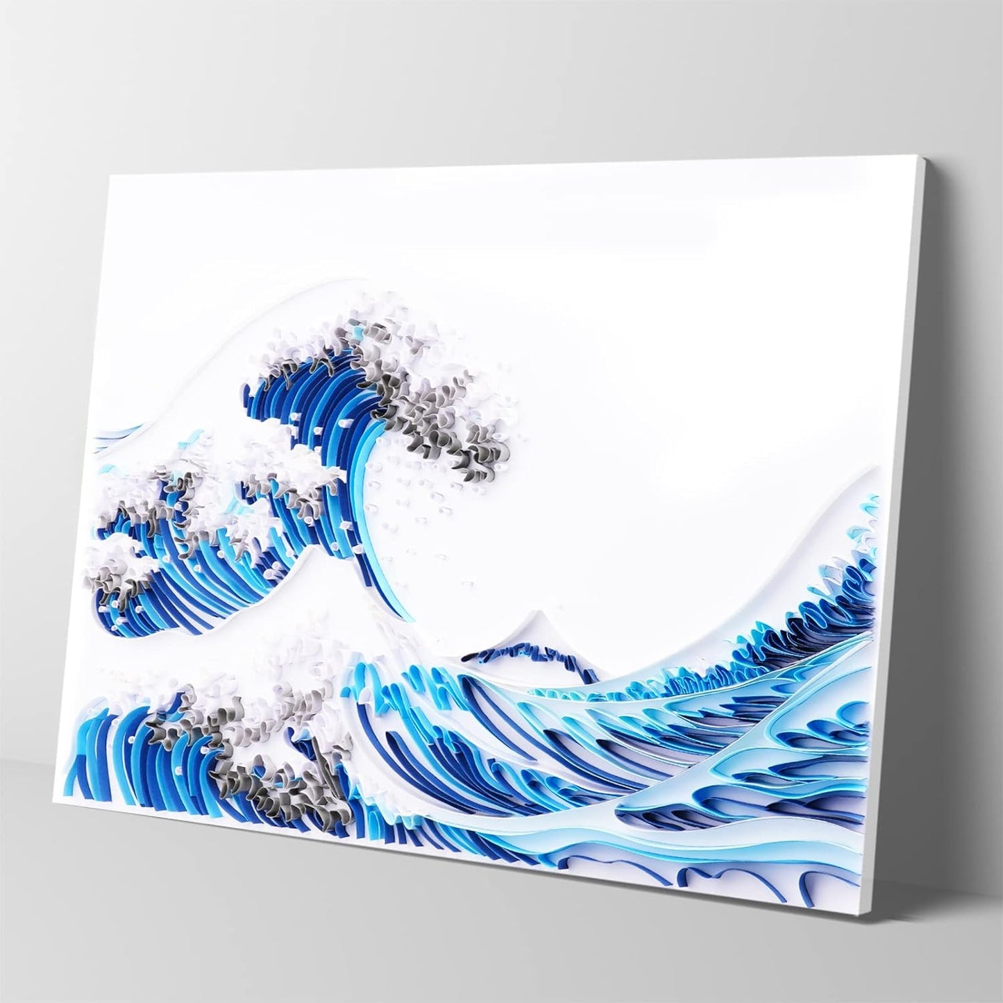 Uniquilling Quilling Kit Paper Quilling Kit for Adults Beginner, Handmade DIY Craft Quilling Paper Filigree Painting Kit Tools, Room Wall Art Decor Gifts, 16 * 20-inch Great Wave Off Kanagawa (Basic)