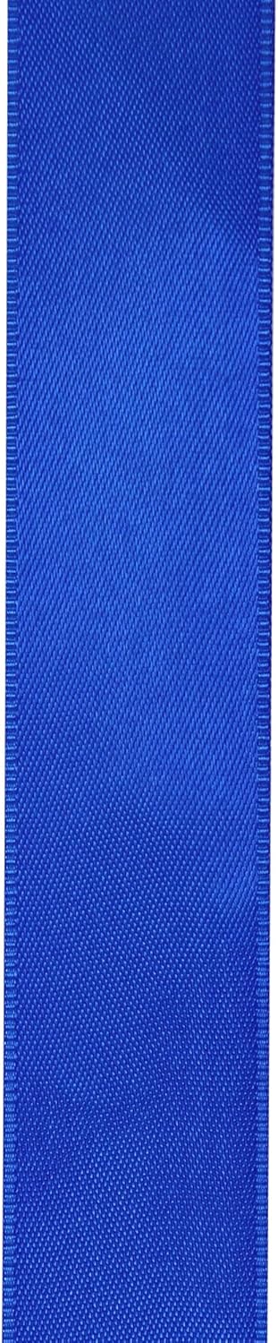 LIUYAXI Blue Double Faced Satin Ribbon, 1/4" X Continuous 50 Yards, Thin Ribbons Perfect for Gift Wrapping Wedding Invitation Card Hair Bows Tag Floral Arrangement DIY Craft