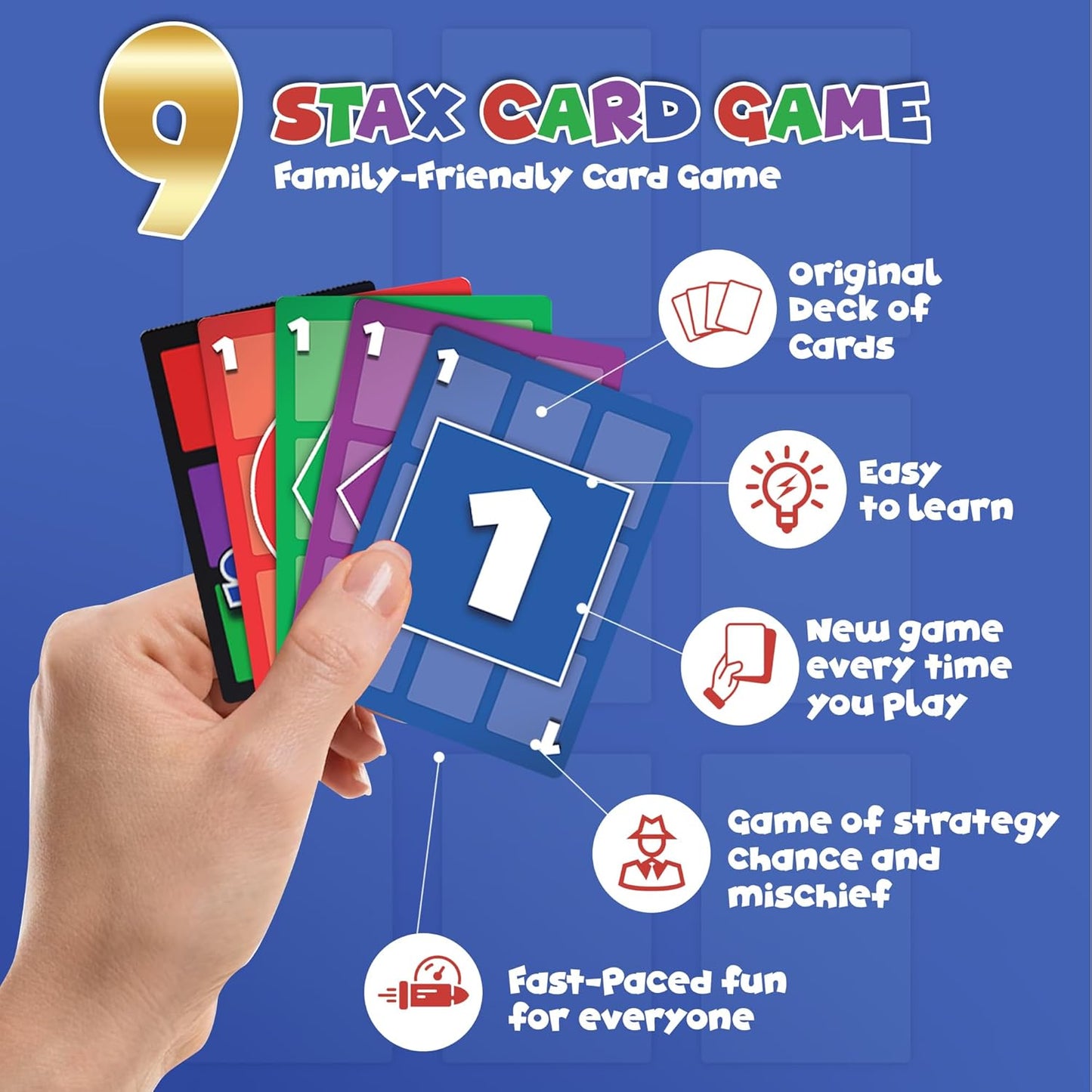 Card Game – Family-Friendly Card Game – Fun for Kids, Teens & Adults – Ideal for 2-4 Players – for Game Night, Family Night, Parties! (Base Game)……