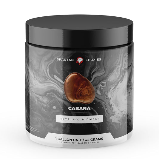 Spartan Epoxies Metallic Pigment Powder for Epoxy - 30 Unique Colors, 4oz for 1 Gallon and 12oz for 3 Gallons of Clear Epoxy, Made in The USA (Cabana, 4oz (45 Grams))
