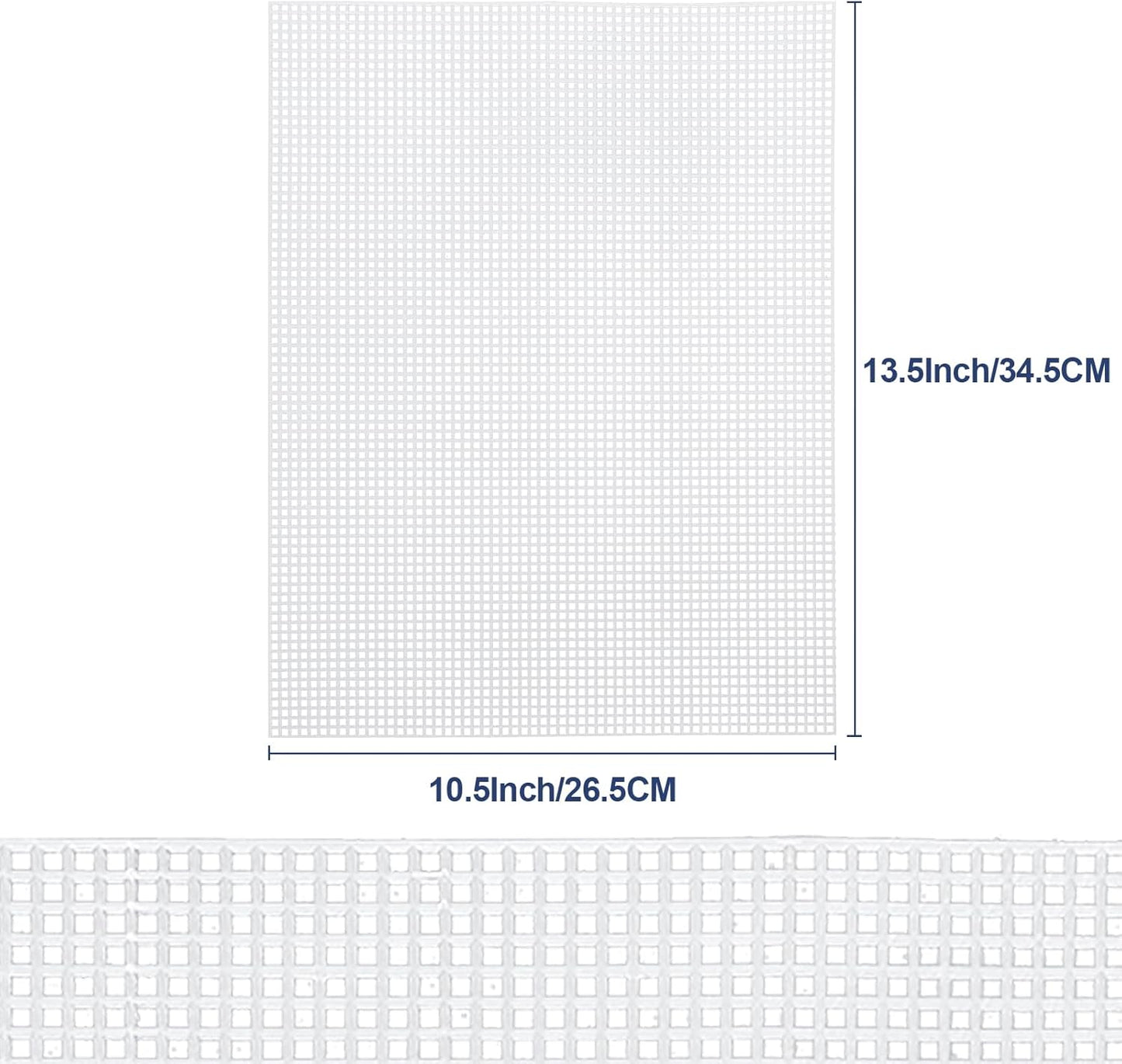 Caydo 18 Pieces 7 Count Plastic Canvas Sheets, 7 CT Clear Plastic Mesh for Cross Stitching, Making Jewelry Organizer, Knit Crochet Projects (10.5 x 13.5 Inch)