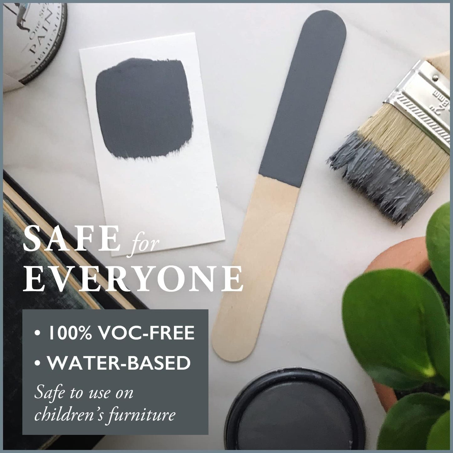 AMY HOWARD AT HOME Chalk-Based One Step Paint for Furniture, Cabinetry, Decor, Finish, and More | No Stripping, Sanding, or Priming | Medium Base | 32 Ounce | Vanderbilt Gray