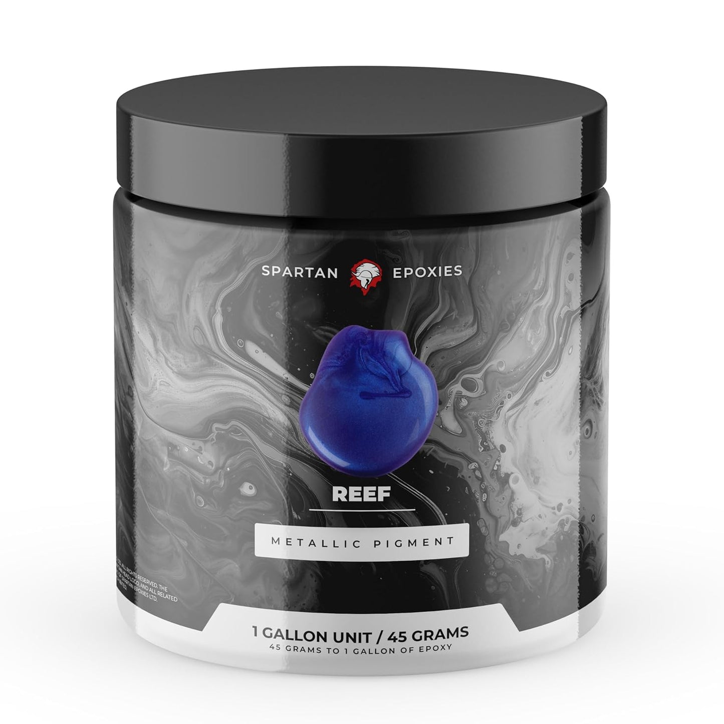 Spartan Epoxies Metallic Pigment Powder for Epoxy - 30 Unique Colors, 4oz for 1 Gallon and 12oz for 3 Gallons of Clear Epoxy, Made in The USA (Reef, 4oz (45 Grams))