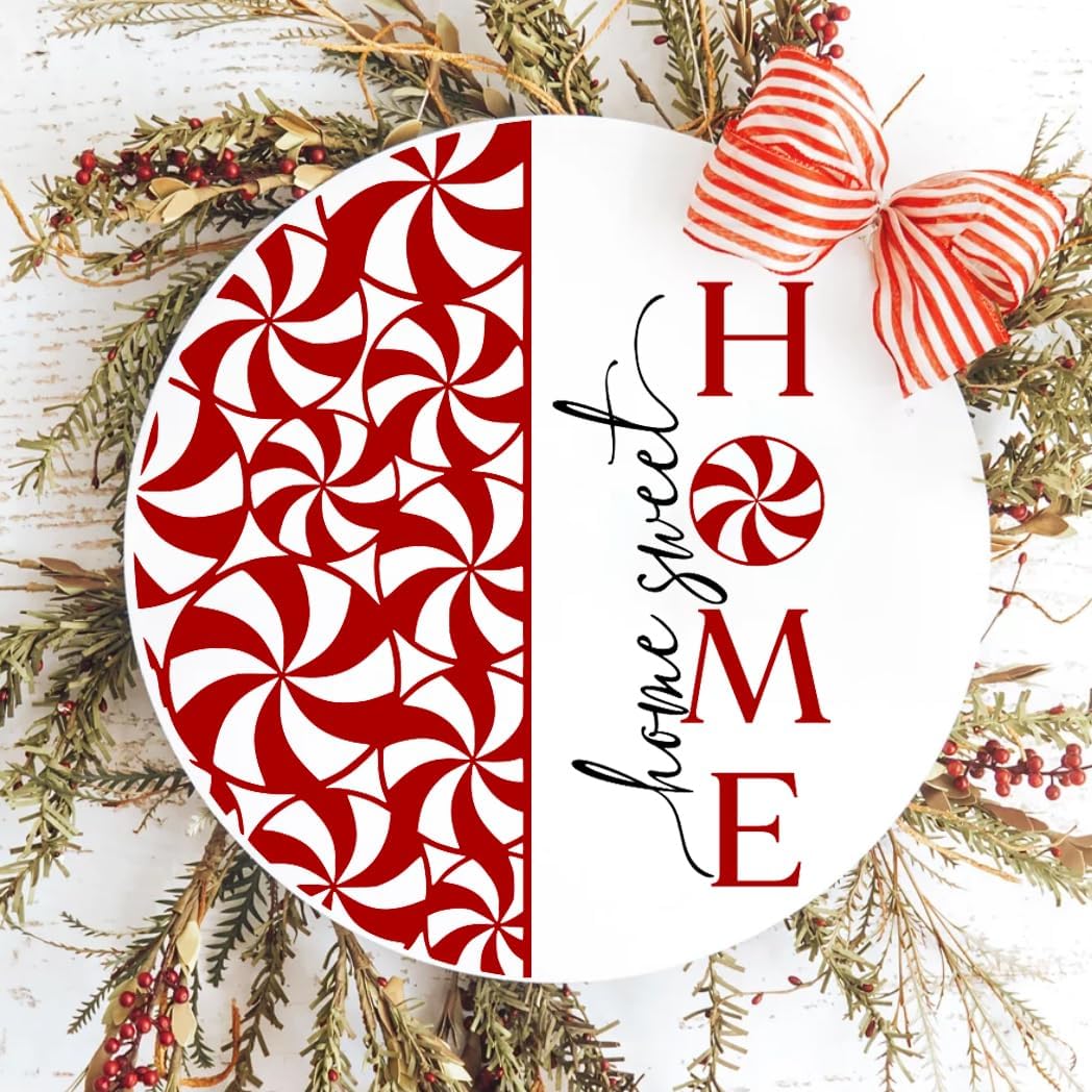 Christmas Stencils for Painting on Wood 12” Christmas Stencil for Crafts Reusable Xmas Holiday Stencil Round Believe Snowman Templates for Porch Door Decor