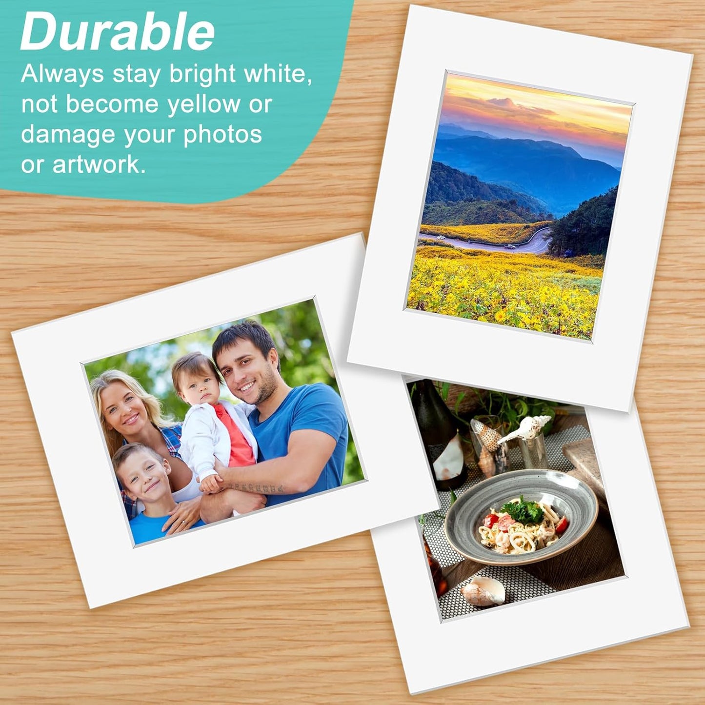 Phinus 8 Pack Picture Mats for Frames, Acid Free 11x14 Matted to 8x10, Picture Frame Mats for Pictures, Watercolor, Artwork and Prints (White)