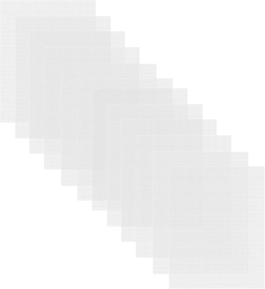 Caydo 12 Pieces 7 Count Plastic Mesh Canvas Sheets, Eye Mesh for Therian Mask, Acrylic Yarn Crafting, Knit Crochet Projects and Make Aquarium Dividers (10.5 X 13.5 Inch)