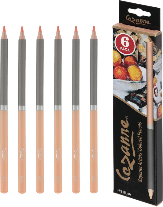 Creative Mark Cezanne Premium Colored Pencils Blush 6 Pack - Highly-Pigmented Drawing Pencils - Coloring Pencils for Drawing, Blending, Coloring, and More