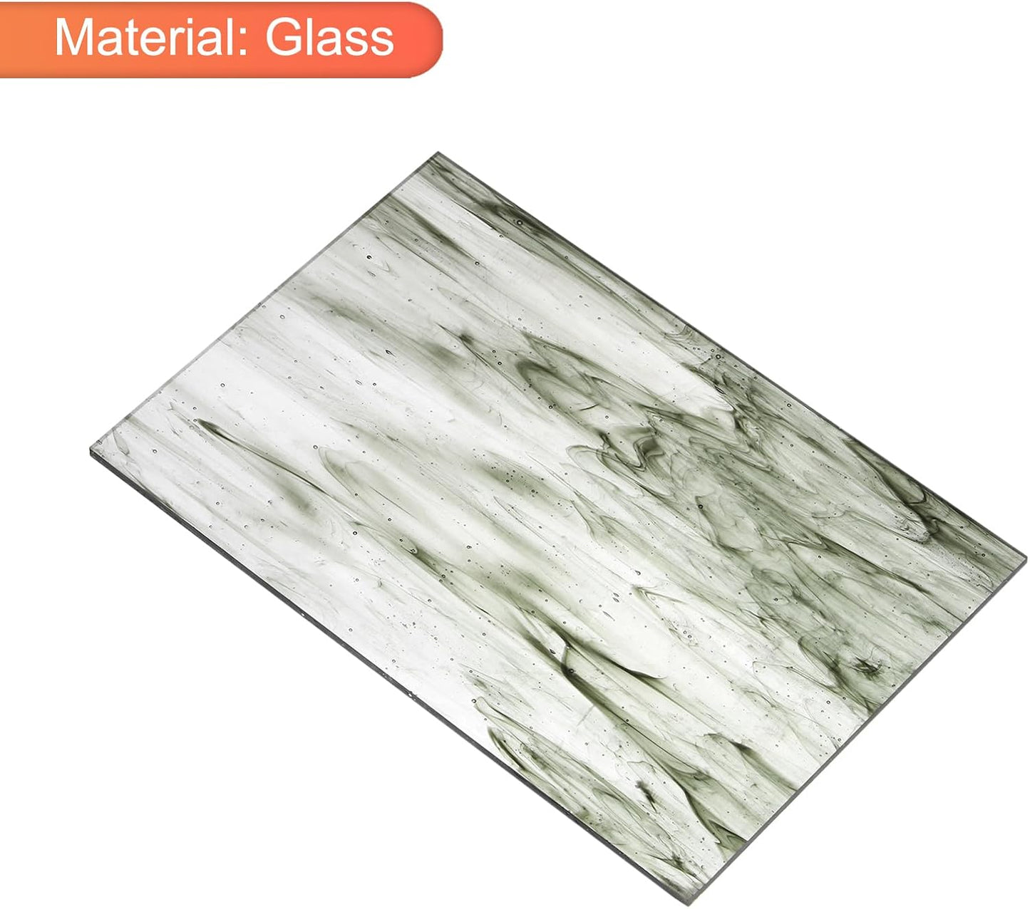 MECCANIXITY 2 Pcs Stained Glass Sheet Mosaic Tile 7.9 Inch x 5.9 Inch Dark Gray Stained Glass Sheets for Crafts DIY Art Project