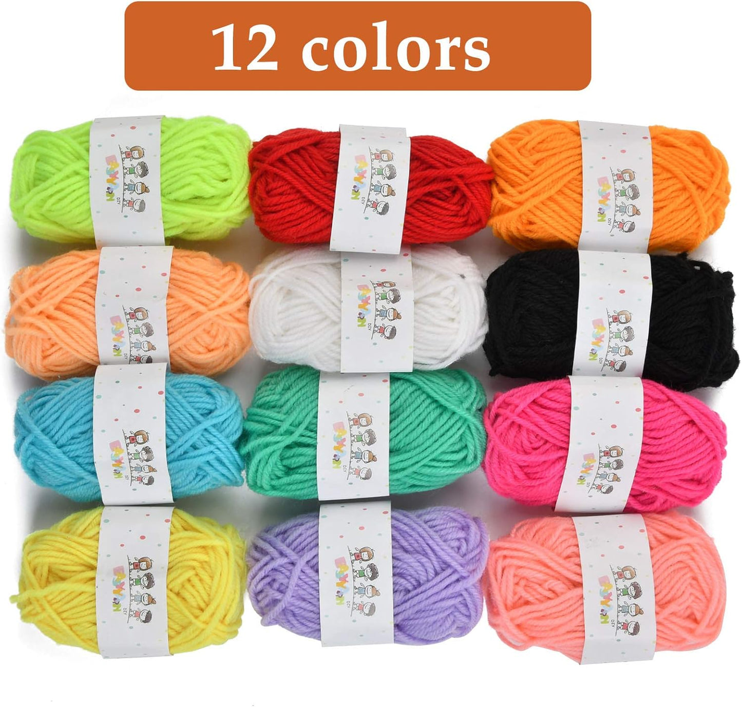 BUYGOO 39Pcs Mesh Plastic Canvas Sheets Kit Including 15 Pieces Clear Plastic Canvas, 12 Color Acrylic Yarn and Embroidery Tools for Embroidery Plastics Canvas Craft