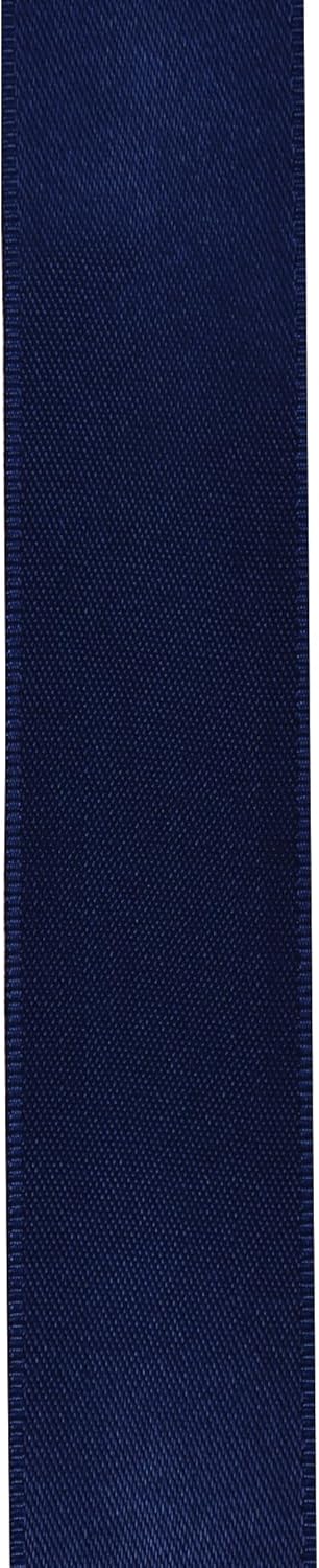 LIUYAXI Navy Blue Stain Ribbon, 1-1/2" X Continuous 50 Yards, Double Faced Fabric Ribbon Perfect for Gift Wrapping Wedding Birthday Party Chair Sash Christmas Hair Floral Craft Sewing