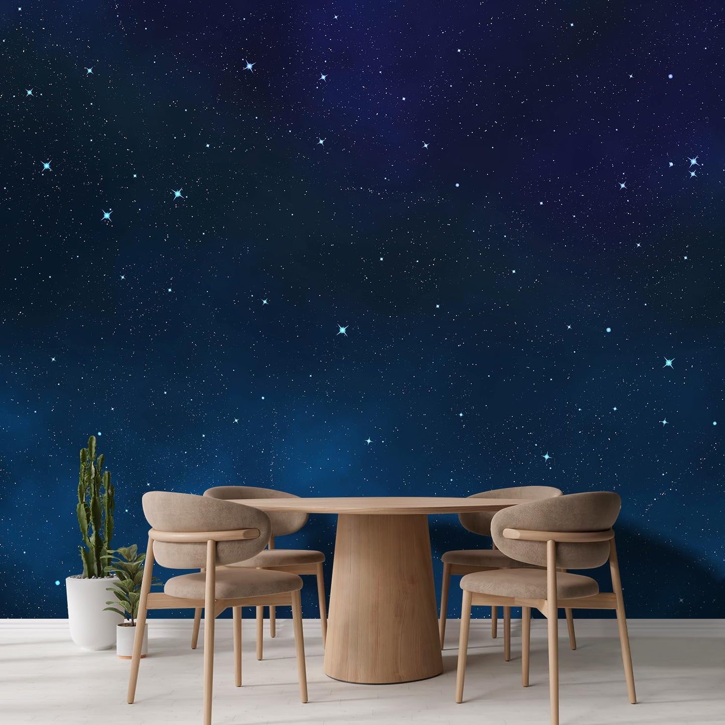 wall26 Large Wall Mural Beautiful Scenery of The Starry Night Self-Adhesive Vinyl Wallpaper Removable Wall Sticker - 120x192 inches