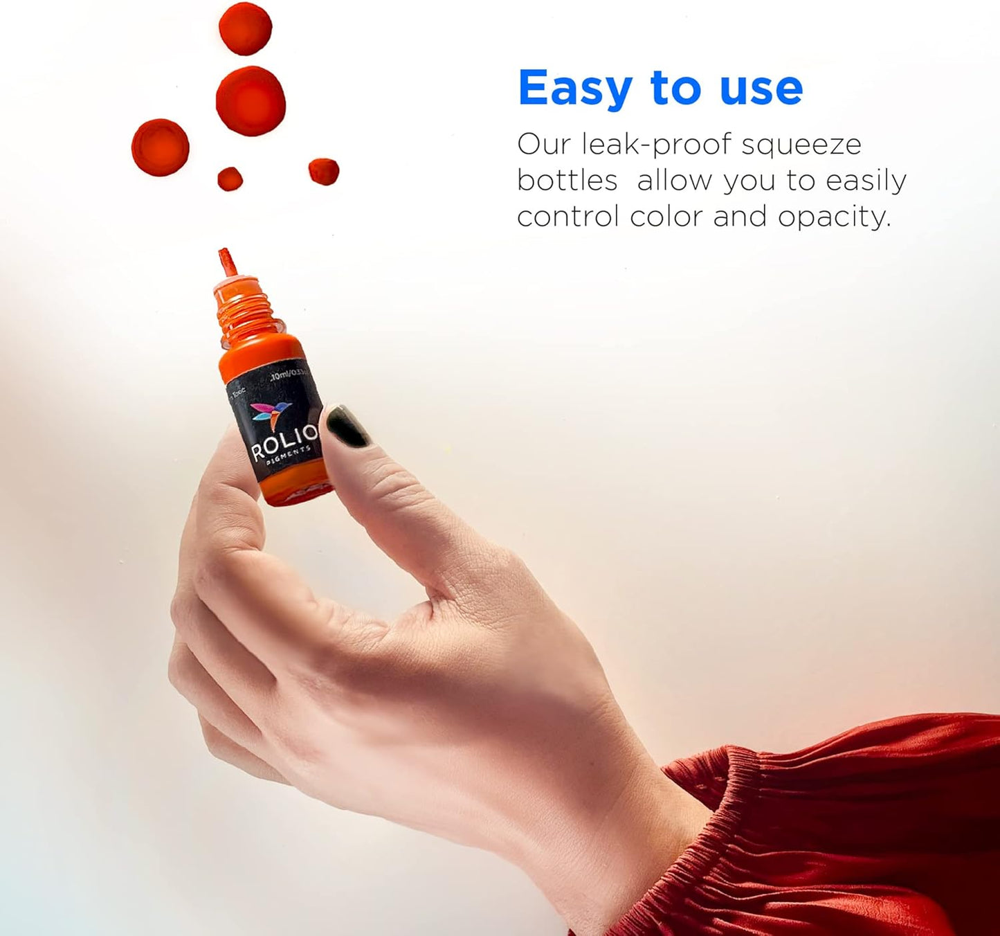 Rolio Pigments Resin Liquid Pigment Pearlescent Colors - 24 Vibrant Colors for Epoxy Resin, Jewelry Making, Crafts Decorations, Garment Accessories, Painting, DIY Art - 0.33 oz/10 ml Each